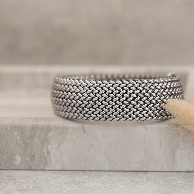 White gold bracelet 19 cm 14 karat