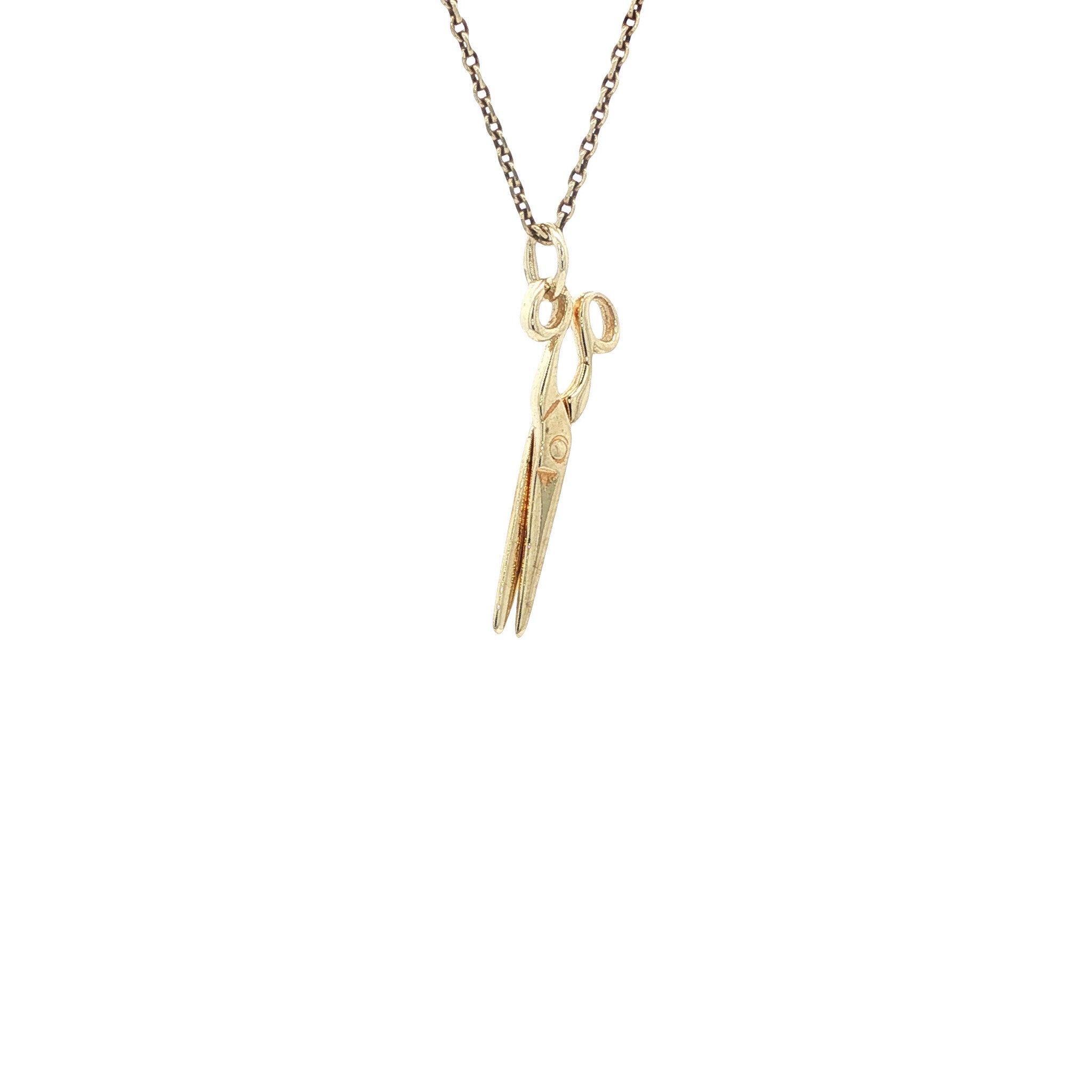Gouden hanger schaar 14 karaat