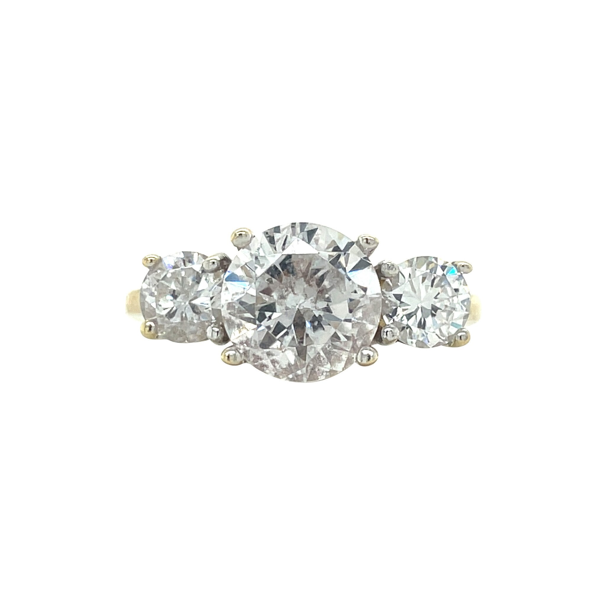 Gold ring with zirconia 14 karat