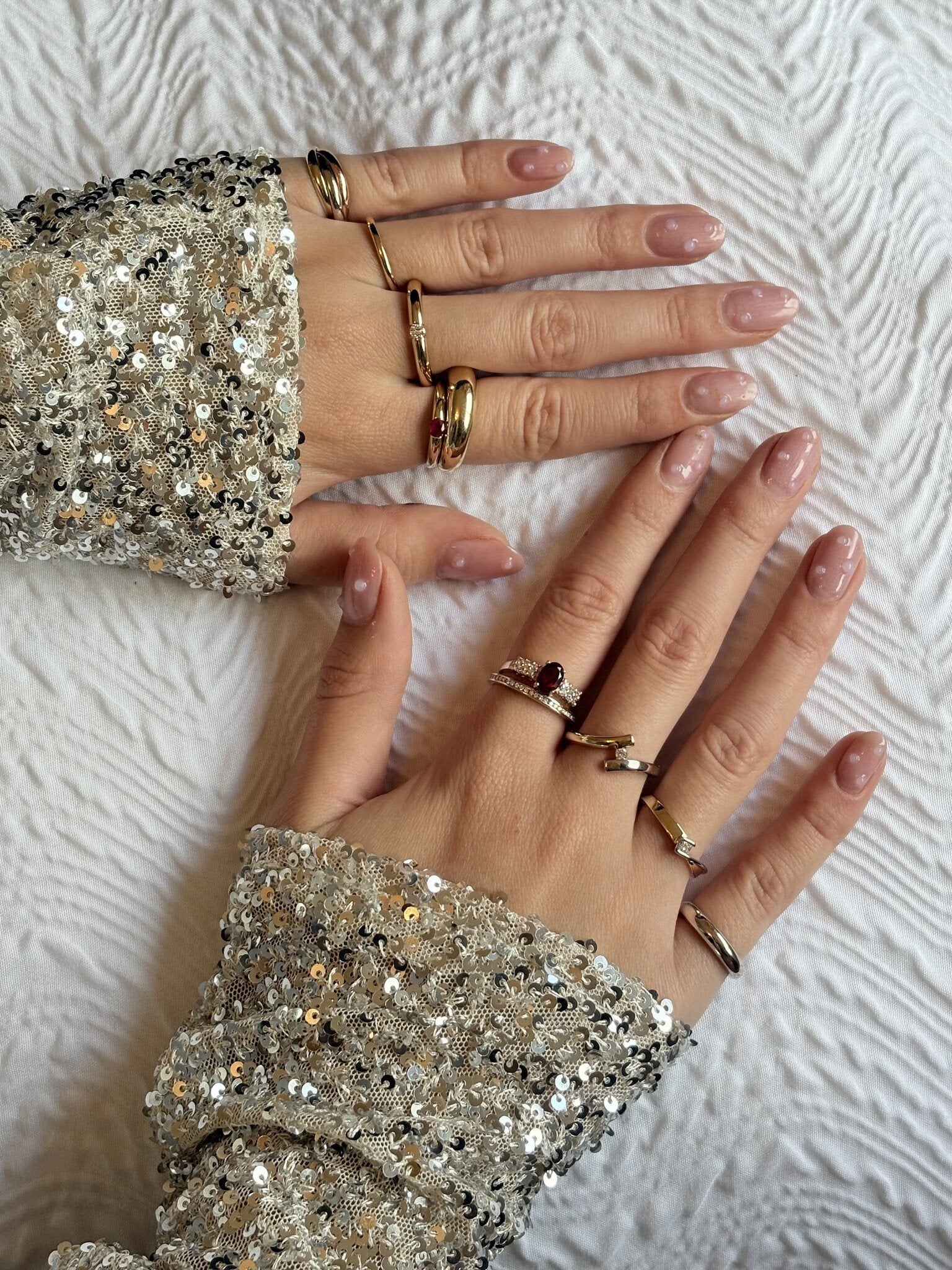 Smooth gold (stacking) ring 14 karat