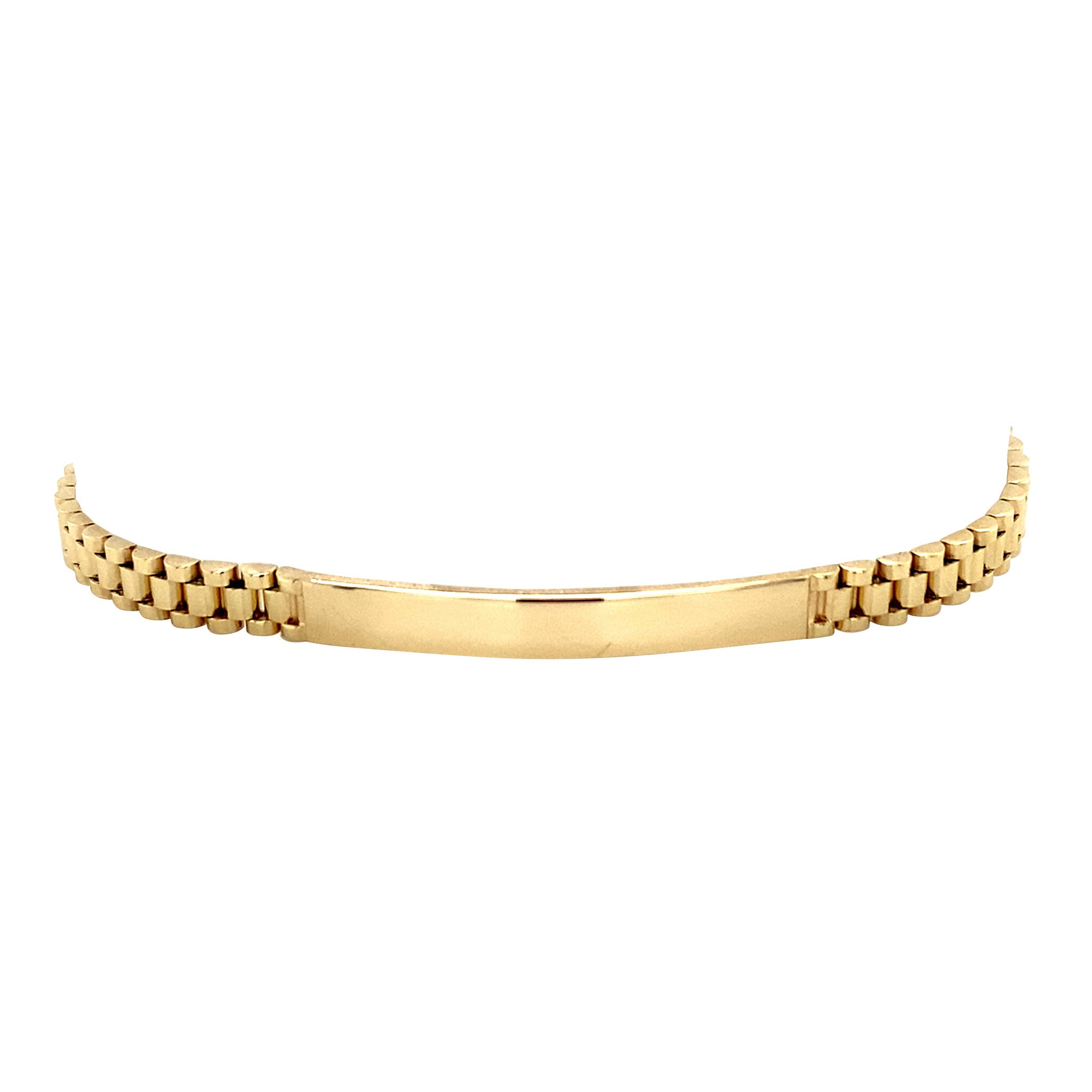 Gold plate bracelet with rolex links 19 cm 14 karat