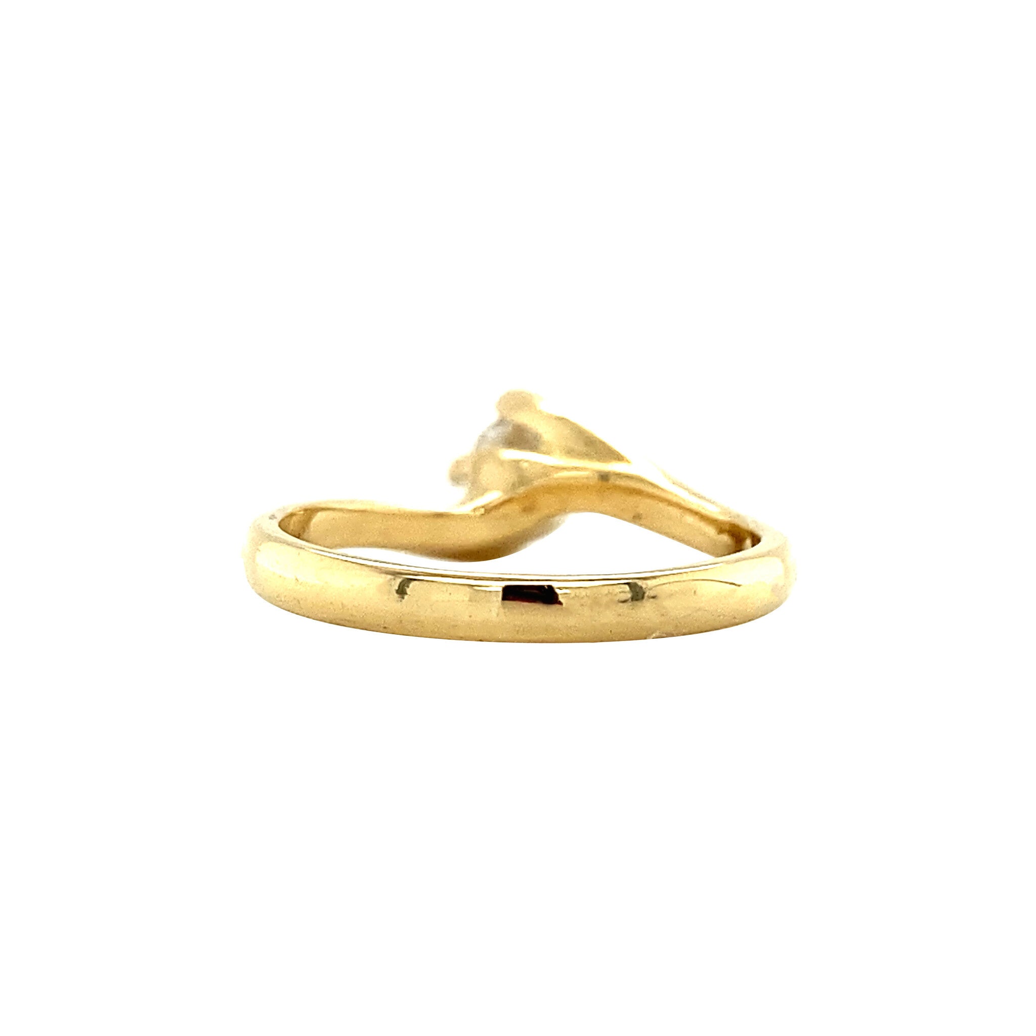 Gold solitaire ring with diamond 18 kt