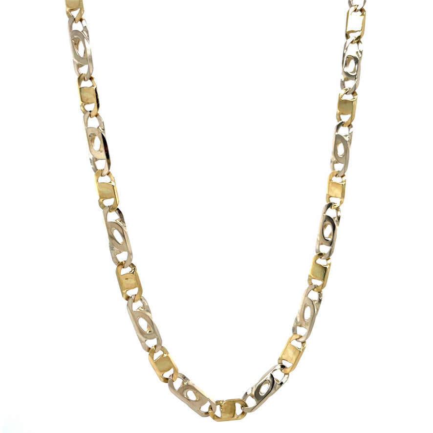 Gold hawk's-eye necklace 53 cm 18 karat