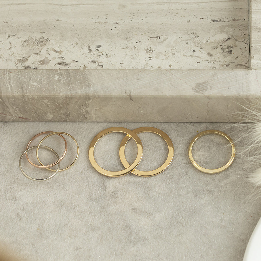 Smooth gold (stacking) ring 14 karat