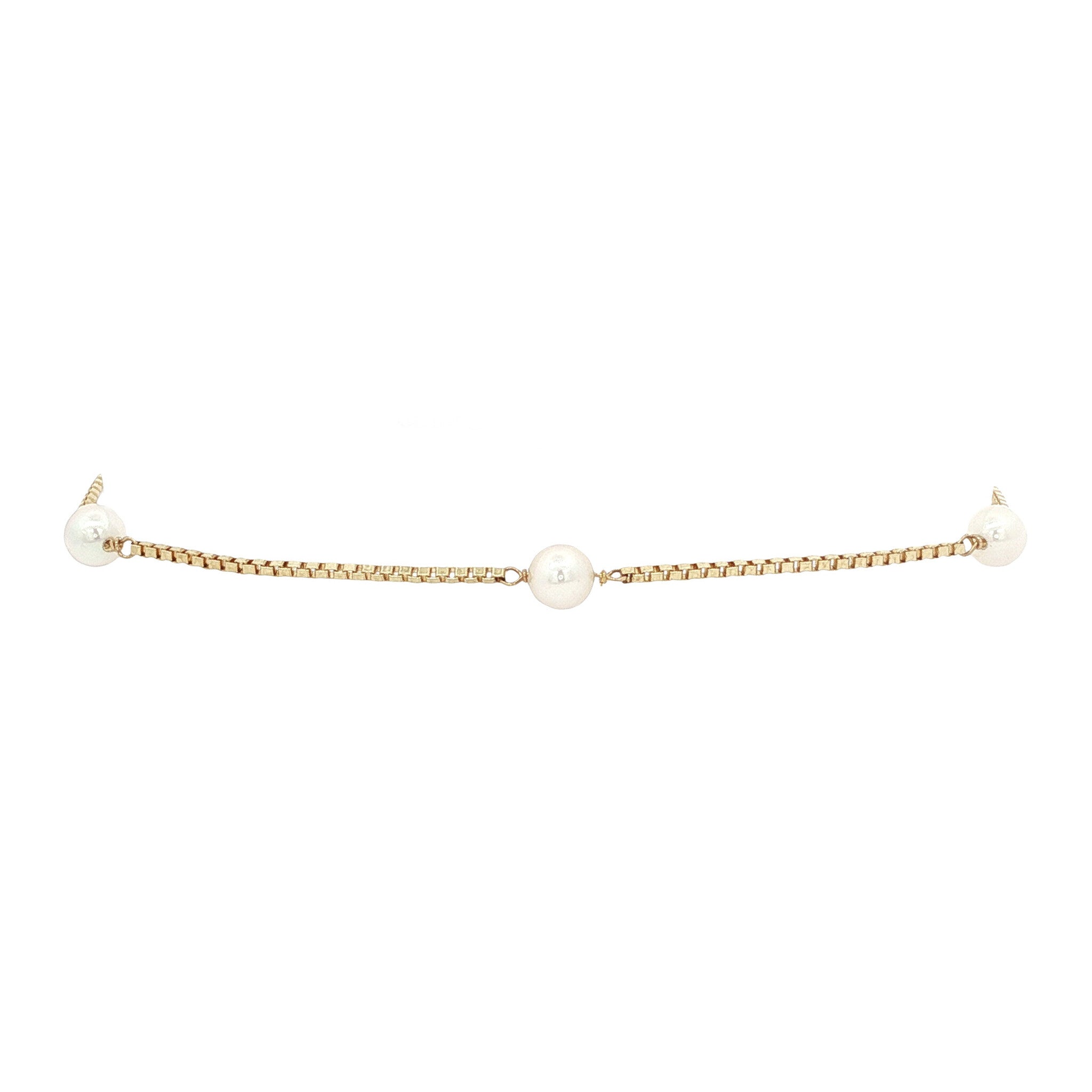 Gouden armband met parels 14 karaat