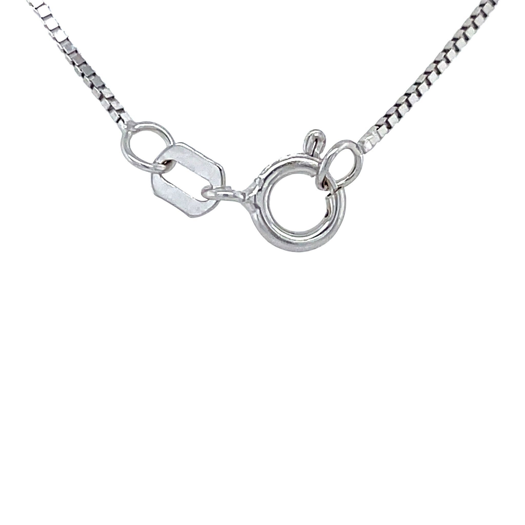 White gold necklace with entourage pendant 14 karat