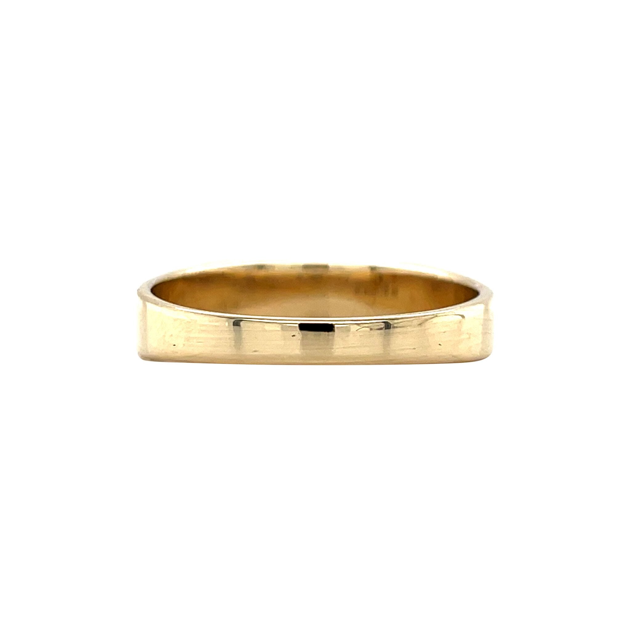 Tricolour gold signet ring 14 karat
