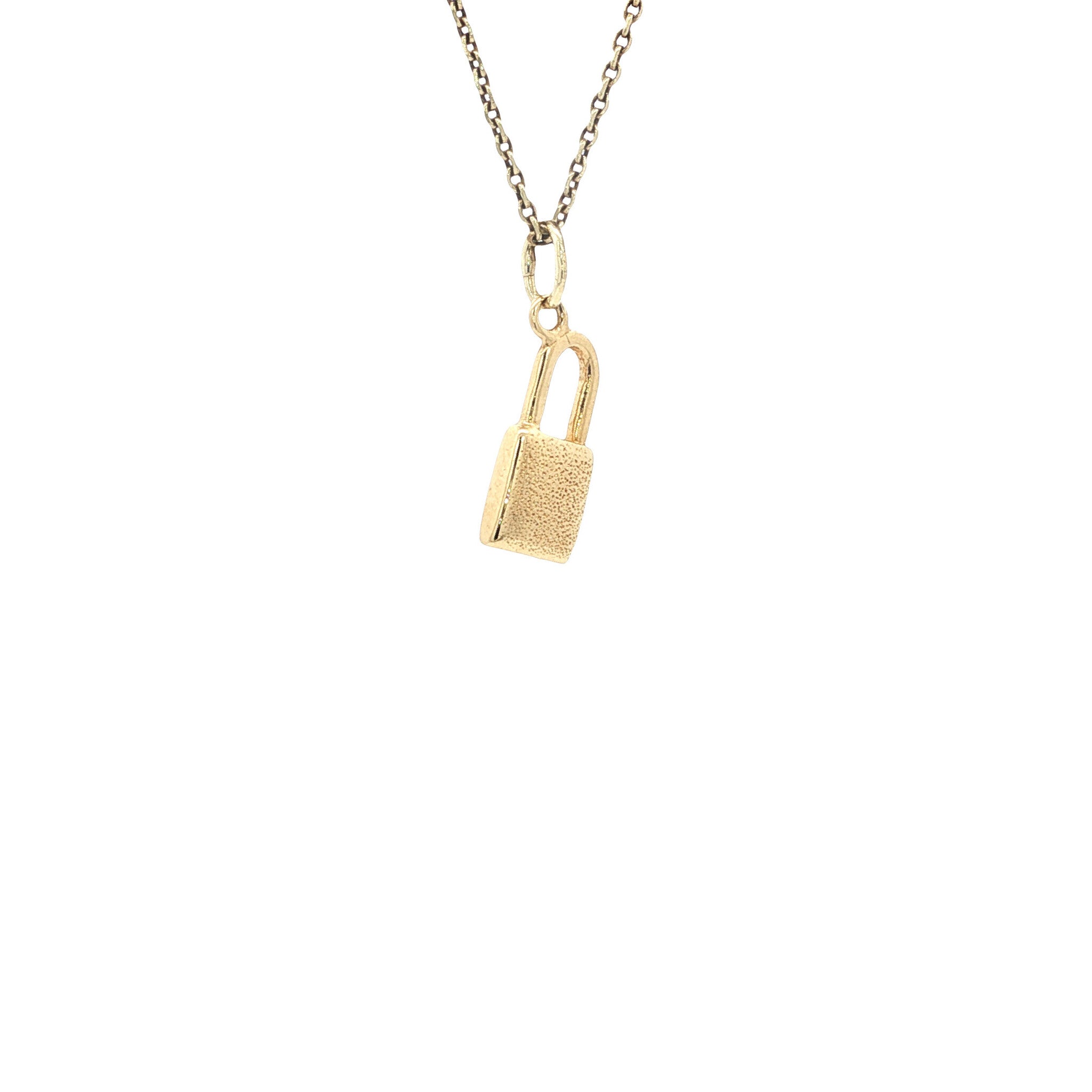 Gold pendant padlock 14 karat