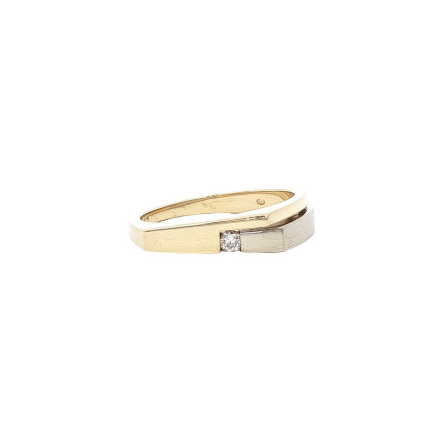 Gouden ring met diamant 14 karaat