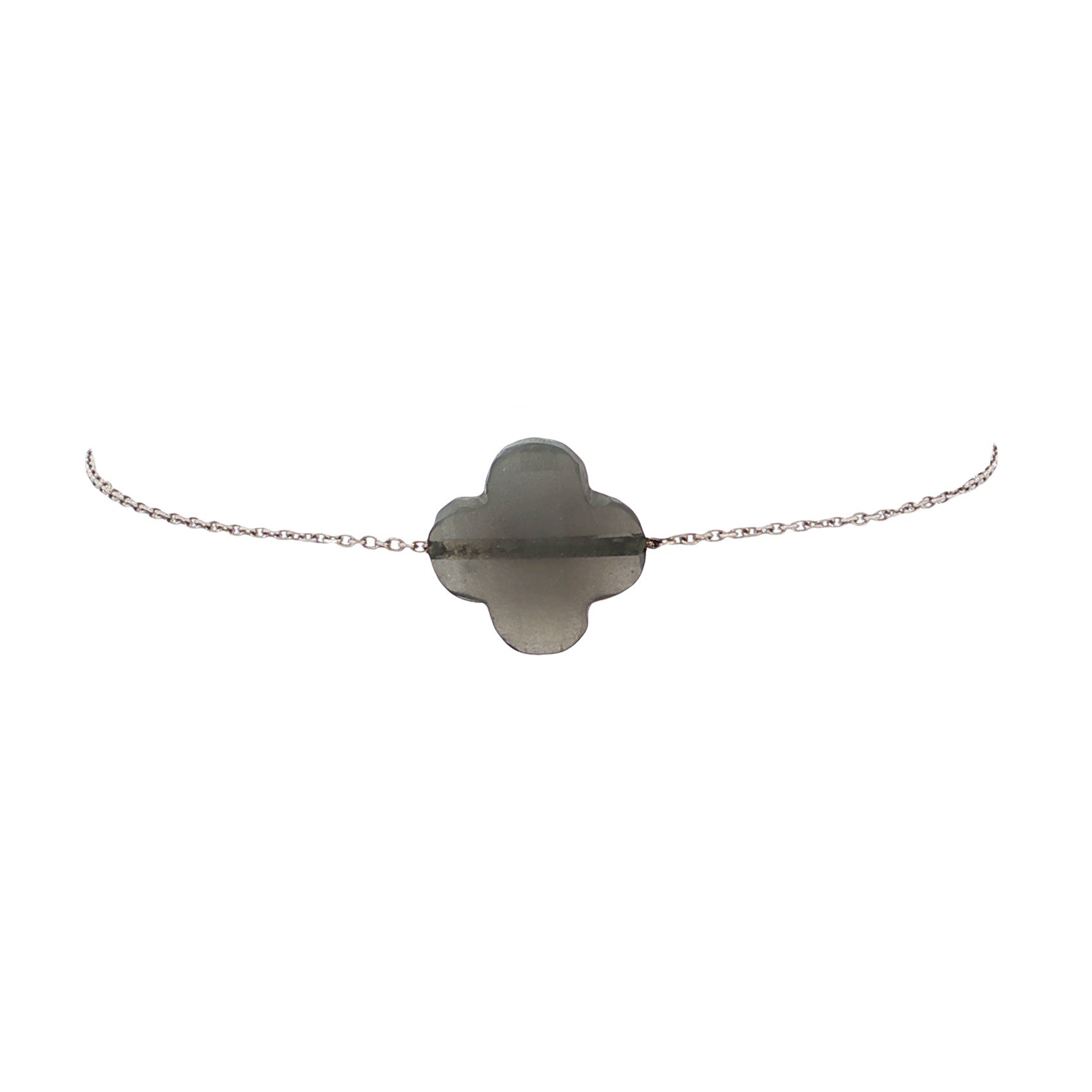 Witgouden Morganne Bello armband klaver vier 18 karaat