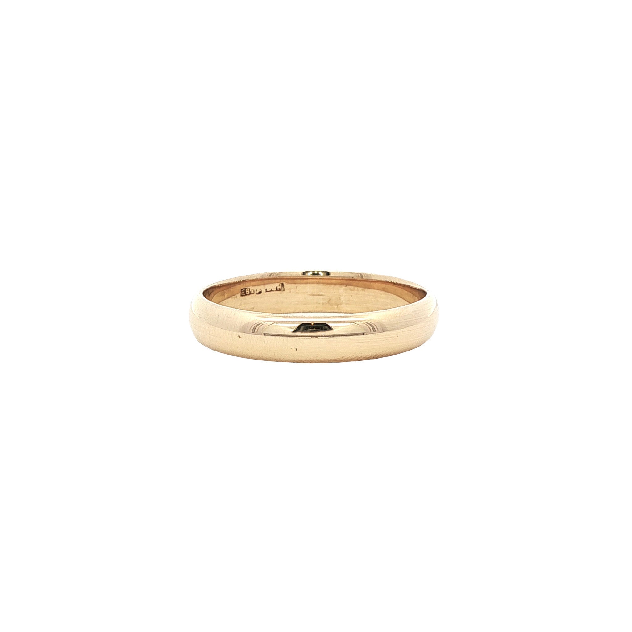 Gouden gladde ring 14 karaat