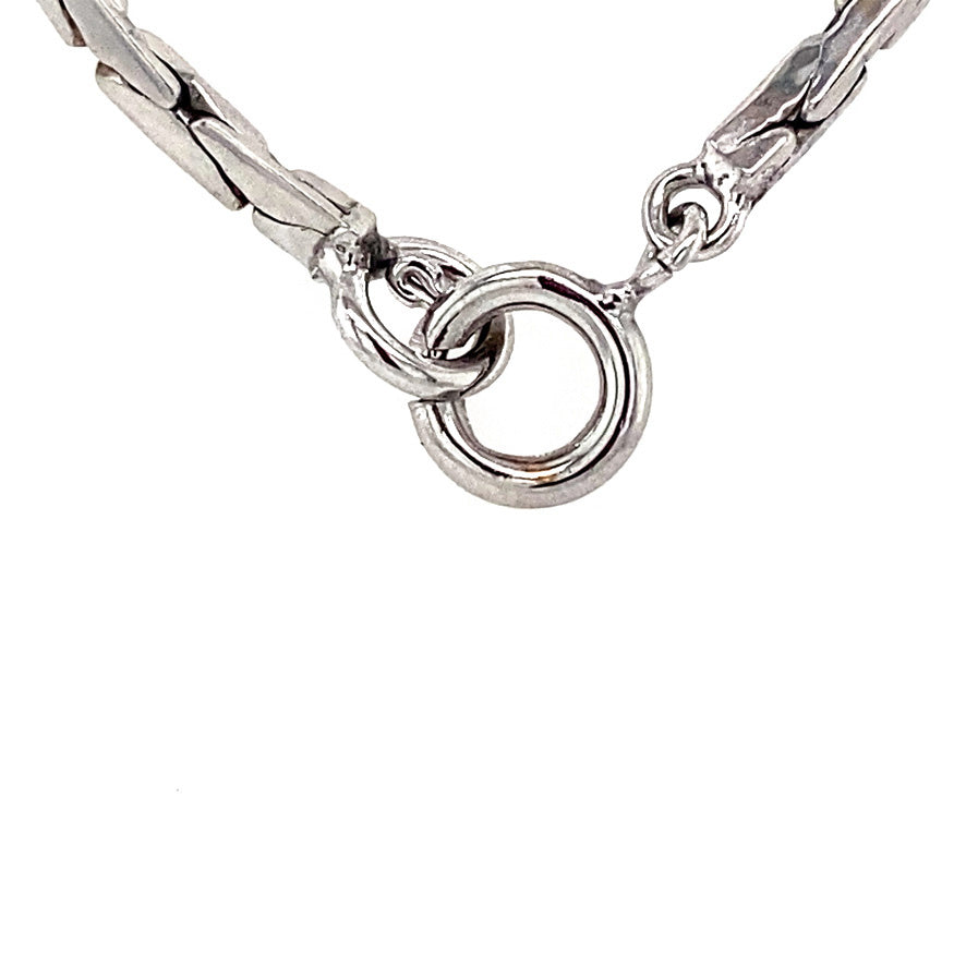 White gold choker with diamond 46 cm 14 kt