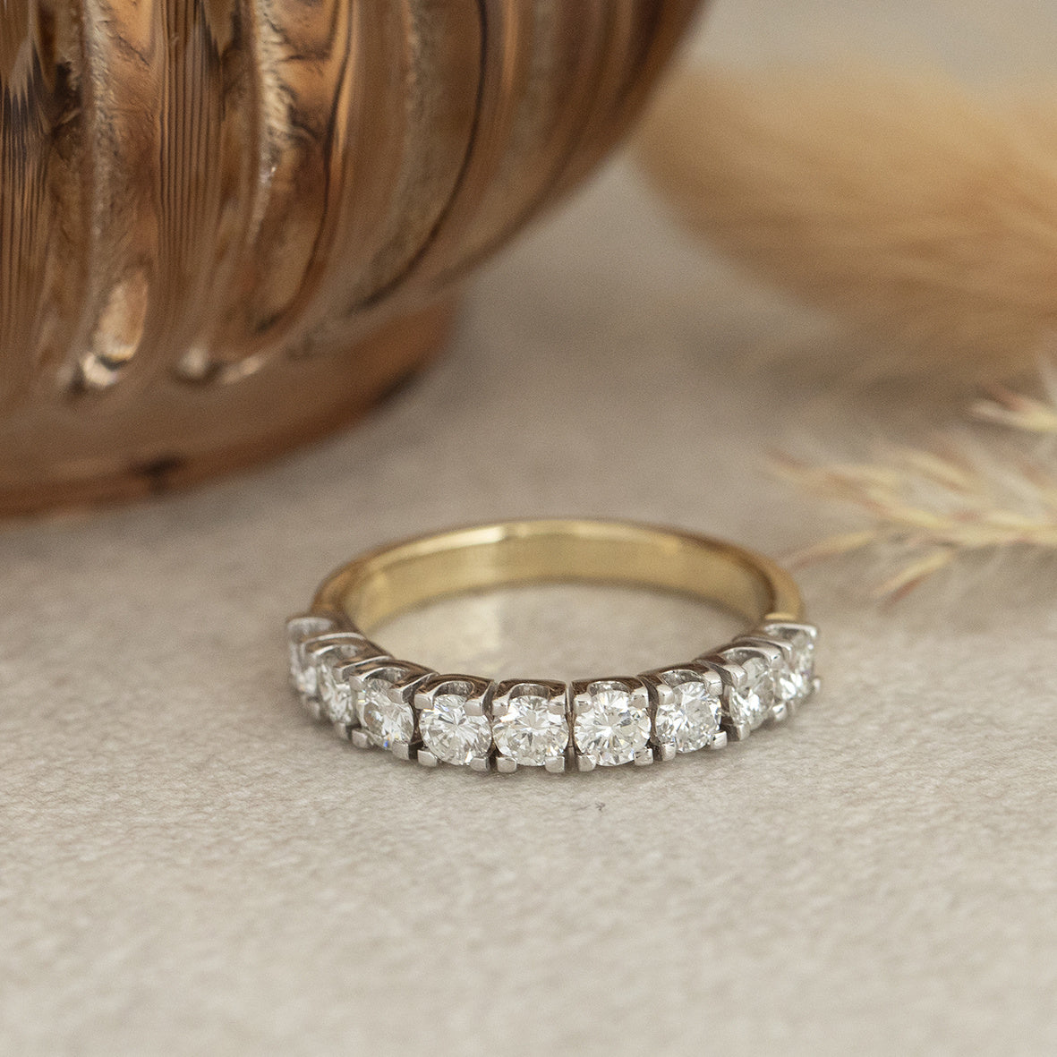 Gold memory ring with diamond 14 karat* new