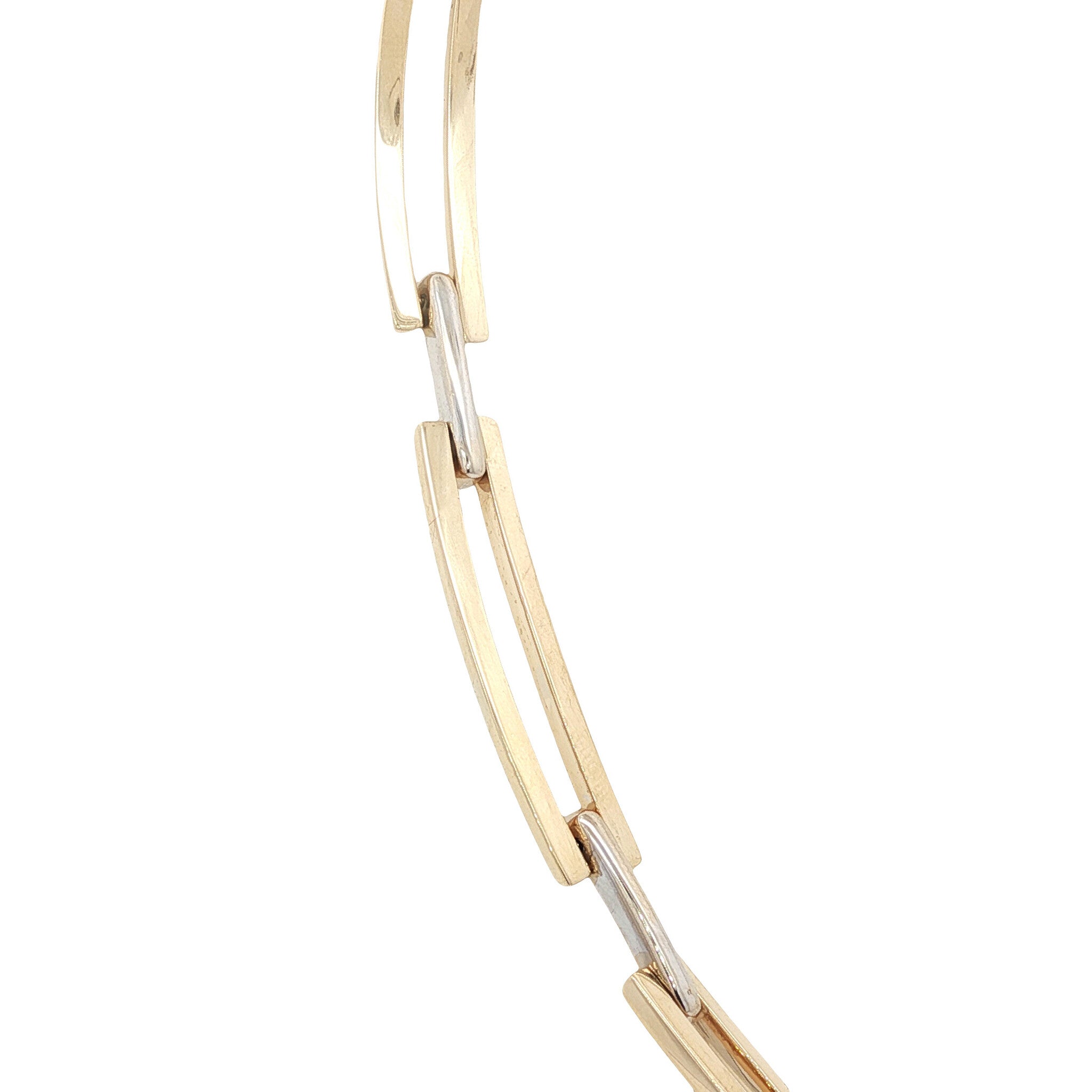 Bicolour gold choker 45 cm 14 karat