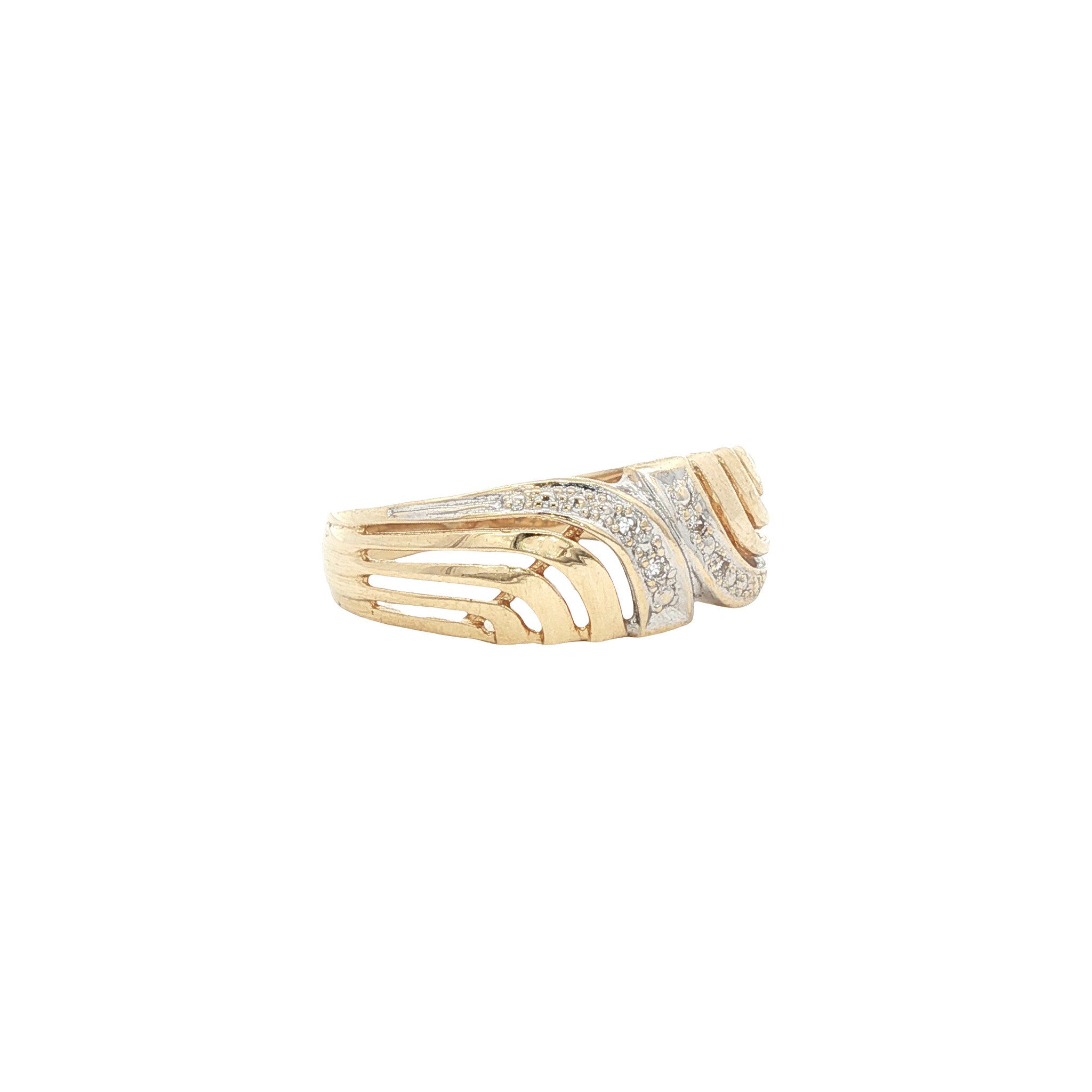 Gouden ring met diamant 14 karaat