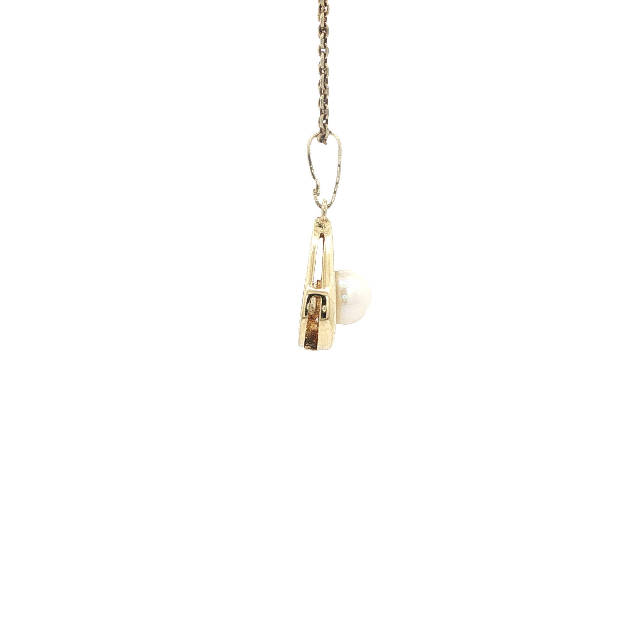 Gold pendant with pearl 14