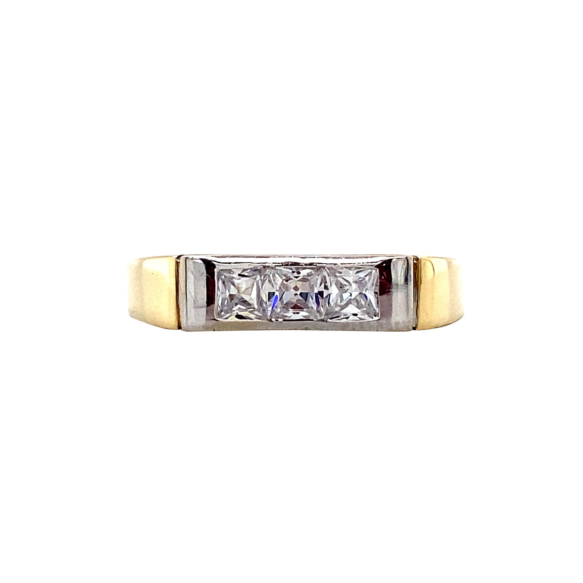 Gold ring with zirconia 14 karat