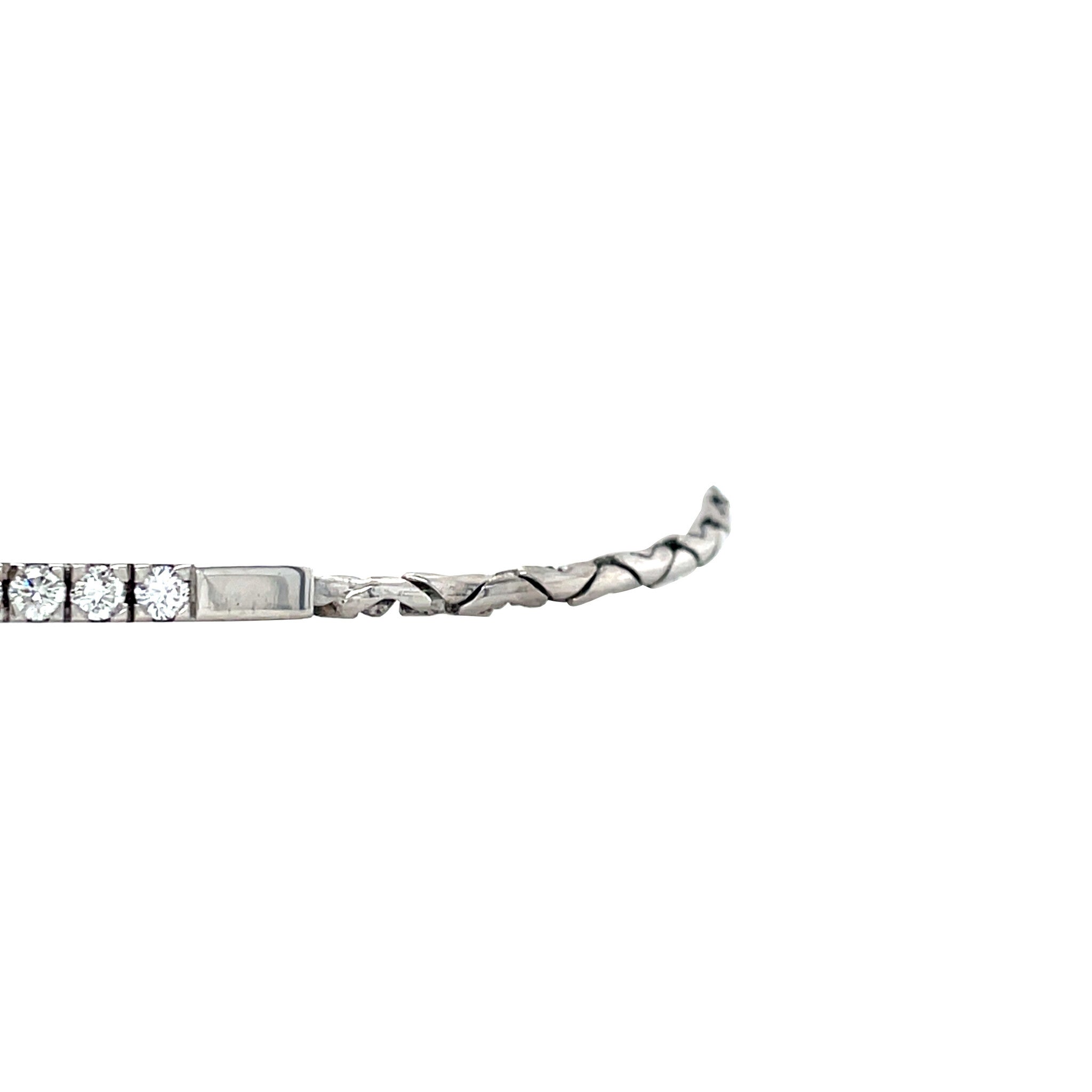 White gold bracelet with diamond 14 karat