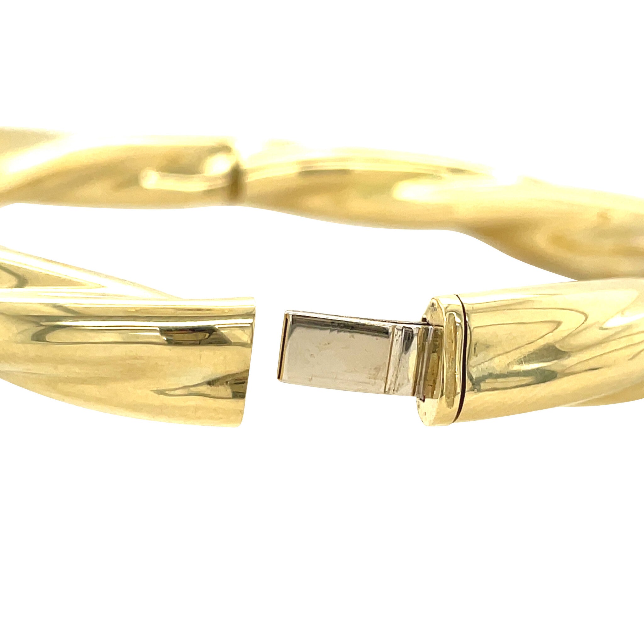 Gold twisted bangle 18 karat