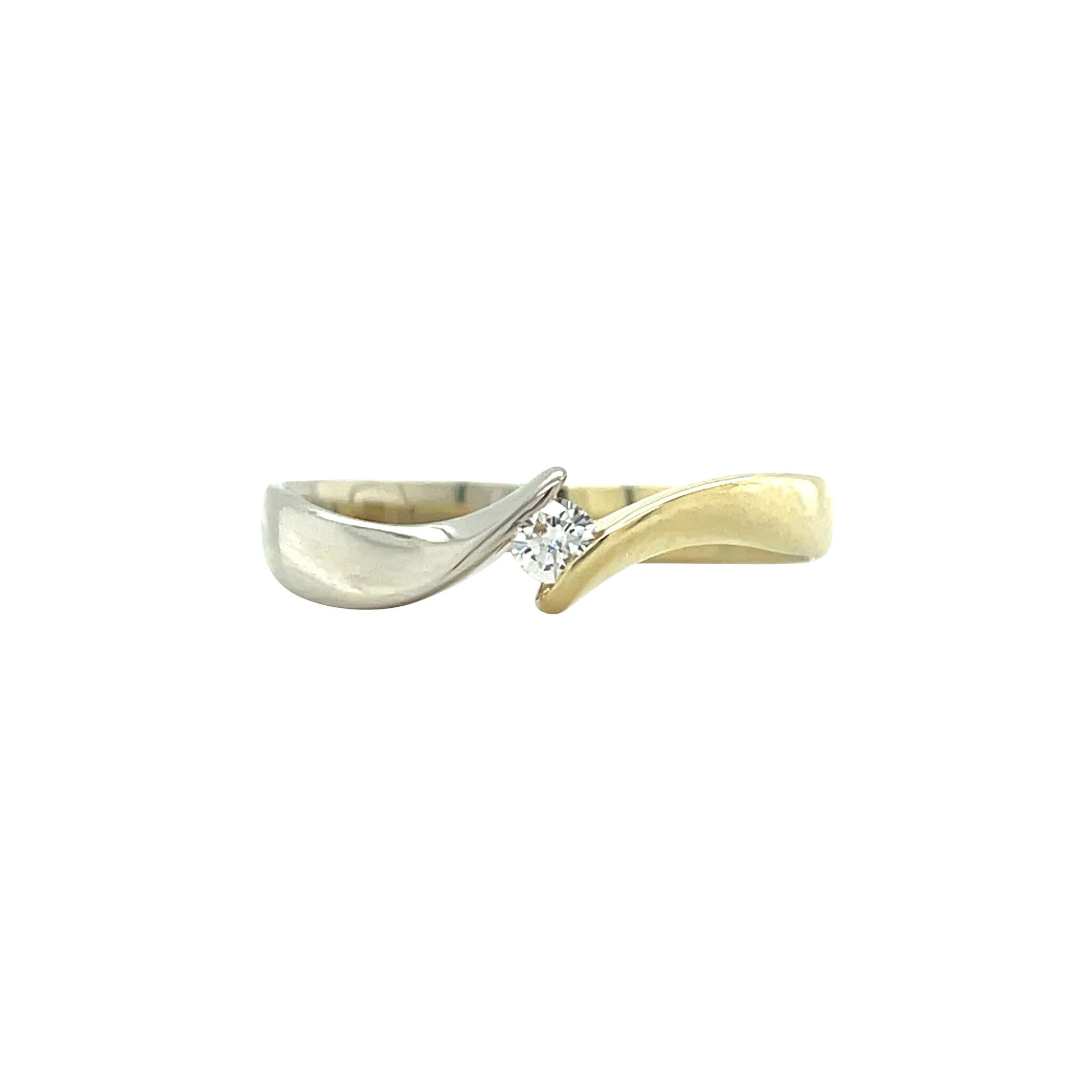 Gold ring with diamond 14 karat