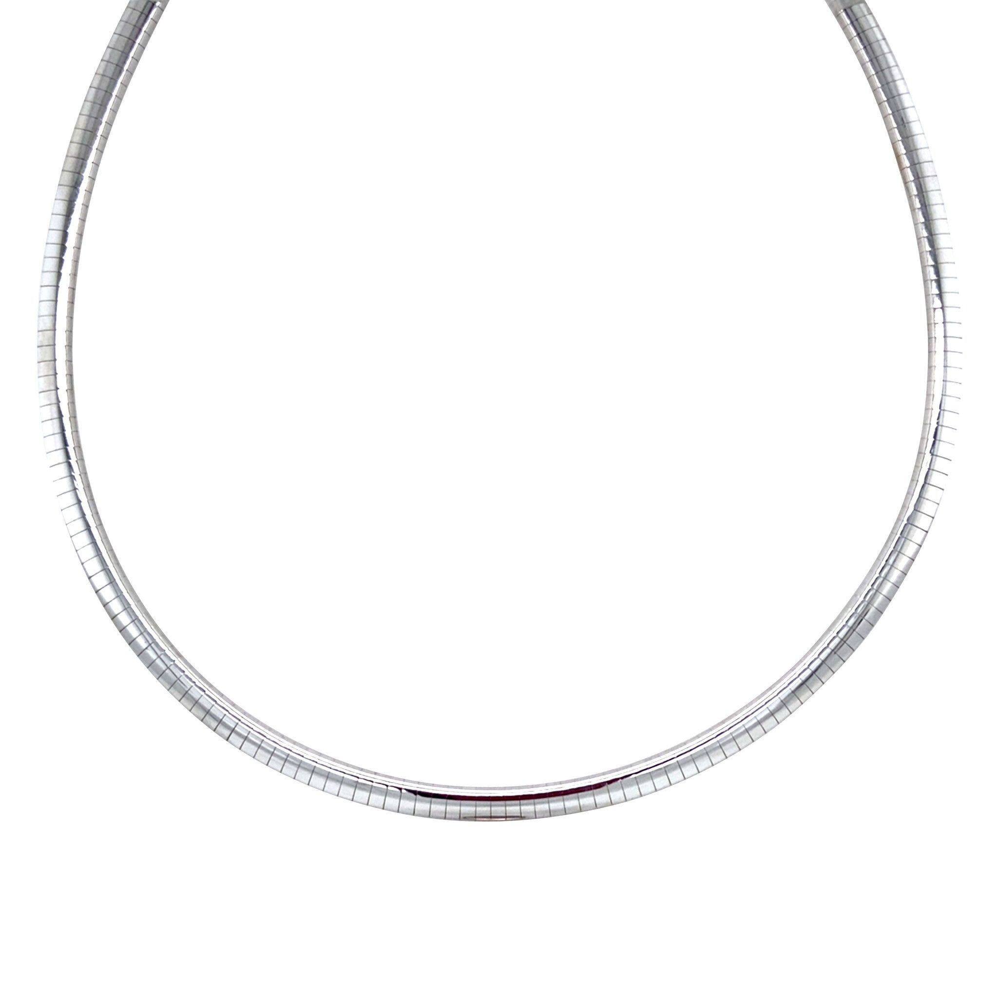 White gold omega necklace 45 cm 14 karat