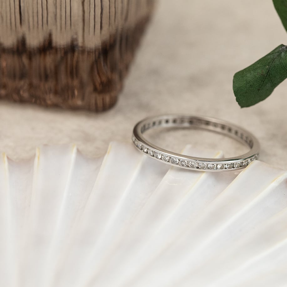 Witgouden alliance ring 14 karaat