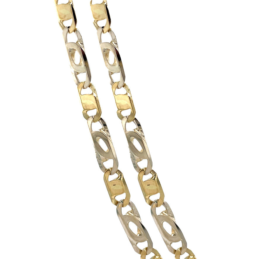 Gold hawk's-eye necklace 53 cm 18 karat