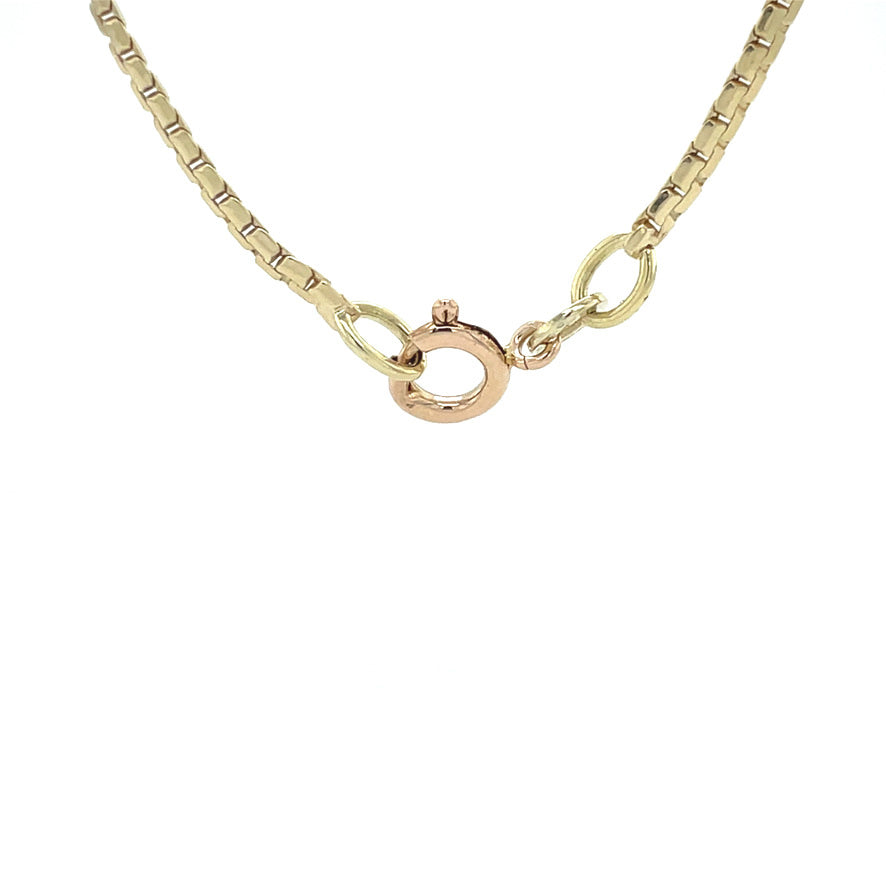Gold fantasy necklace 70.5 cm 14 karat