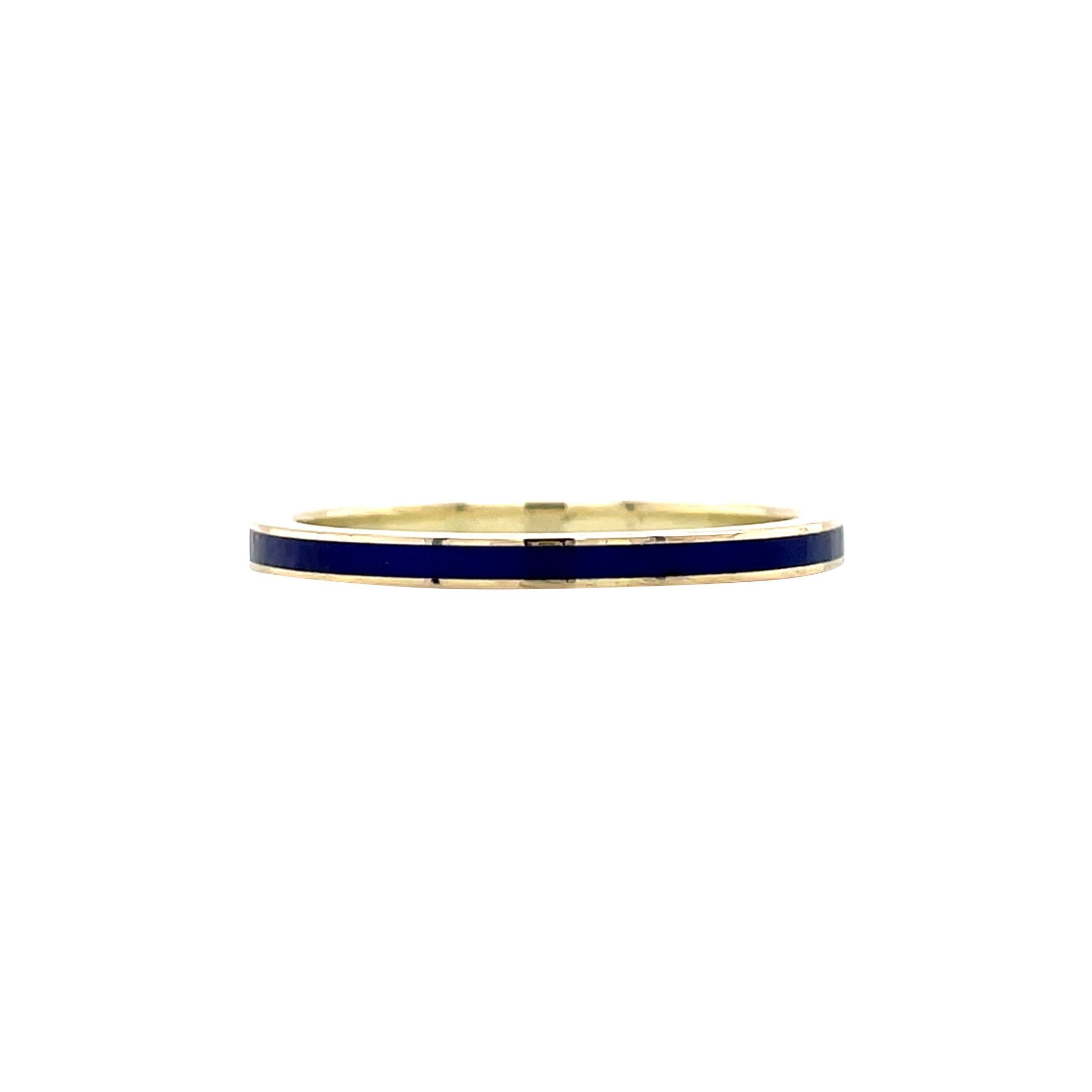 Gold ring with blue enamel 14 karat