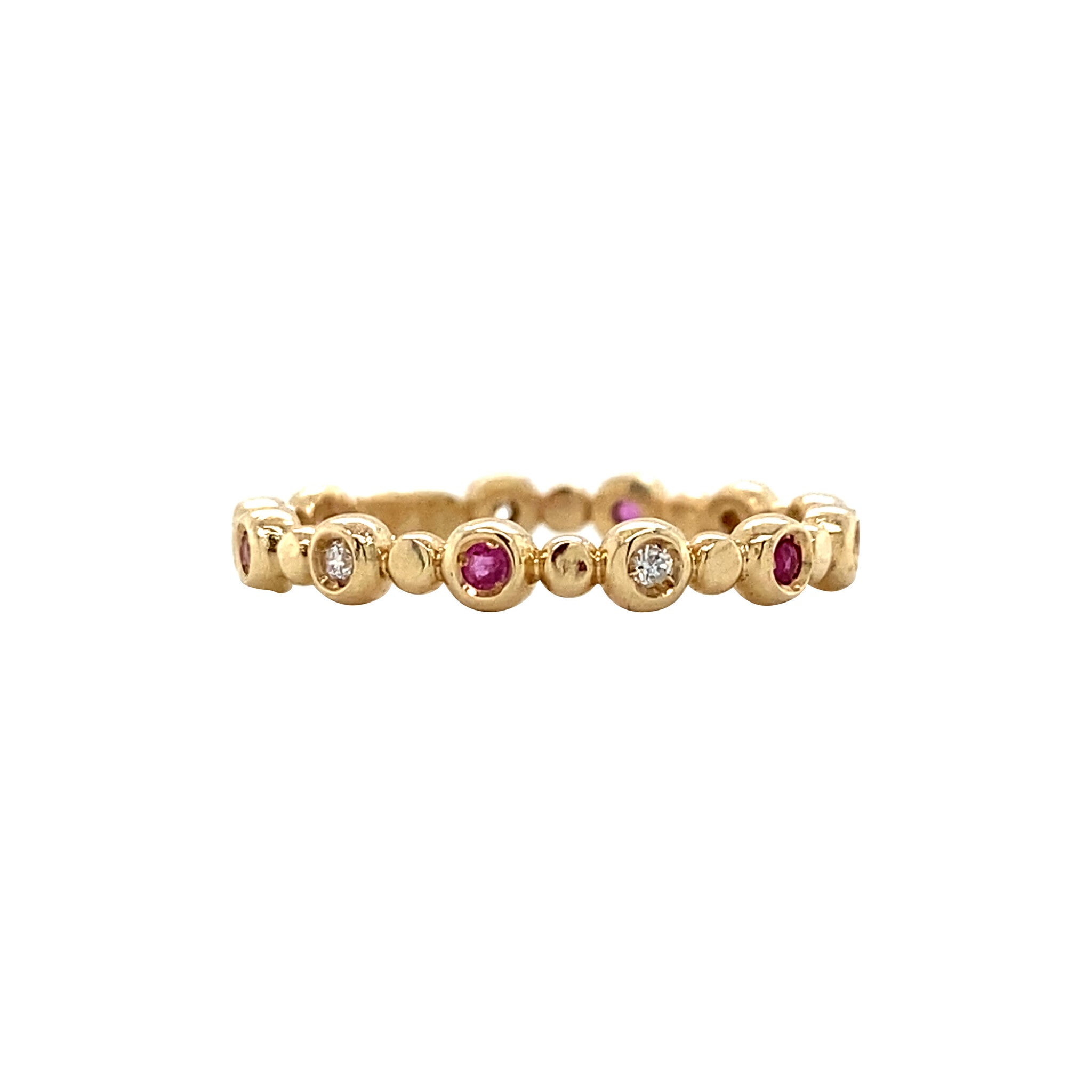 Gold ring with ruby and diamond 14 kt* new