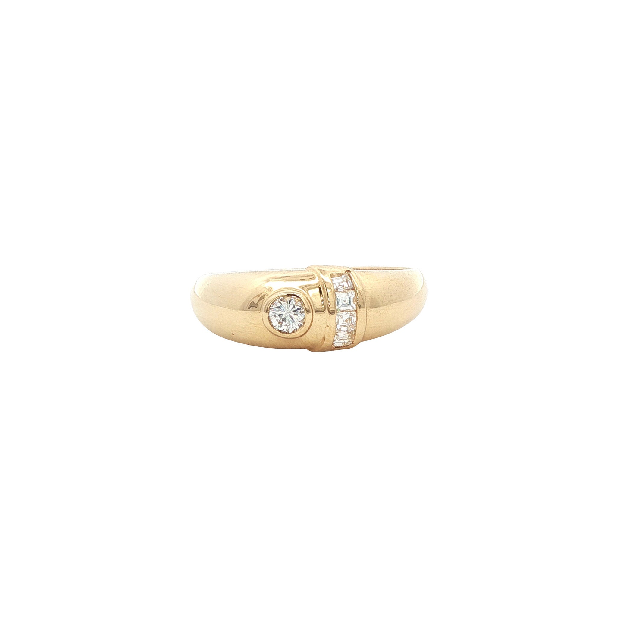 Gouden ring met diamant 18 karaat