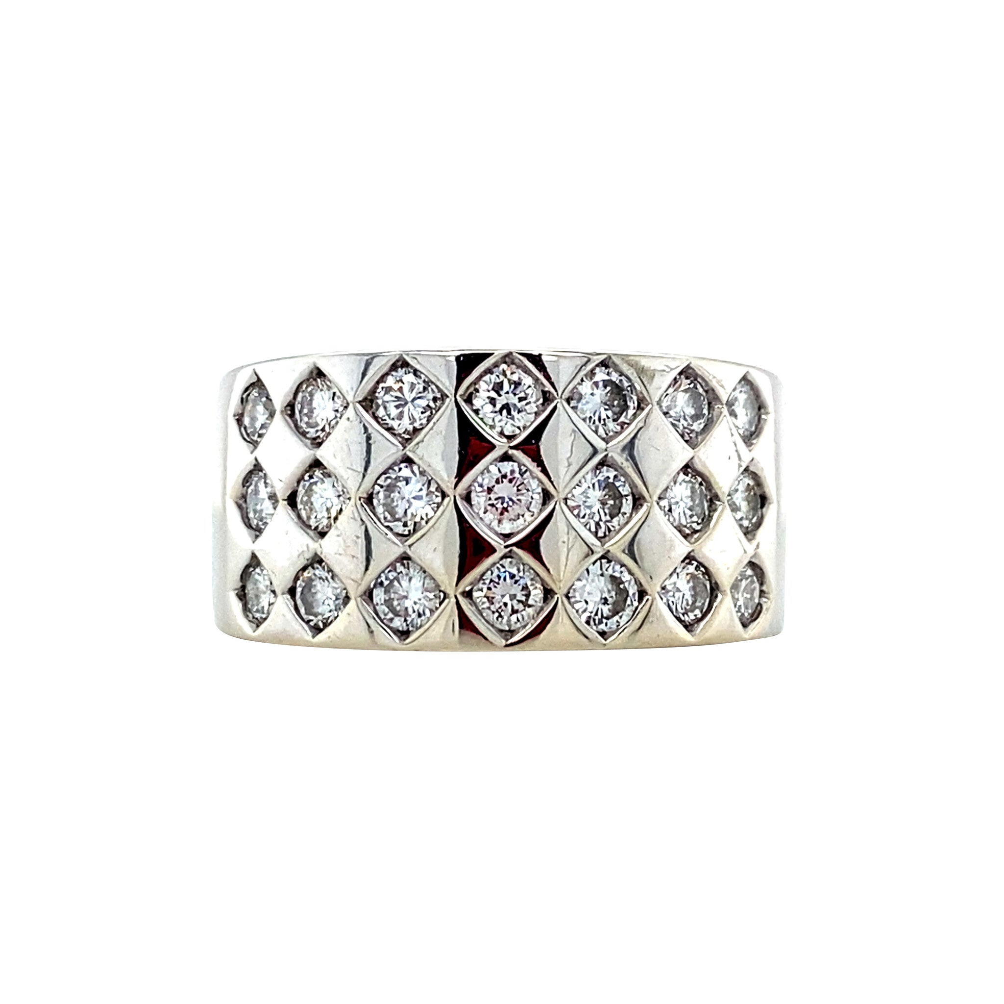 White gold ring with diamond 14 karat