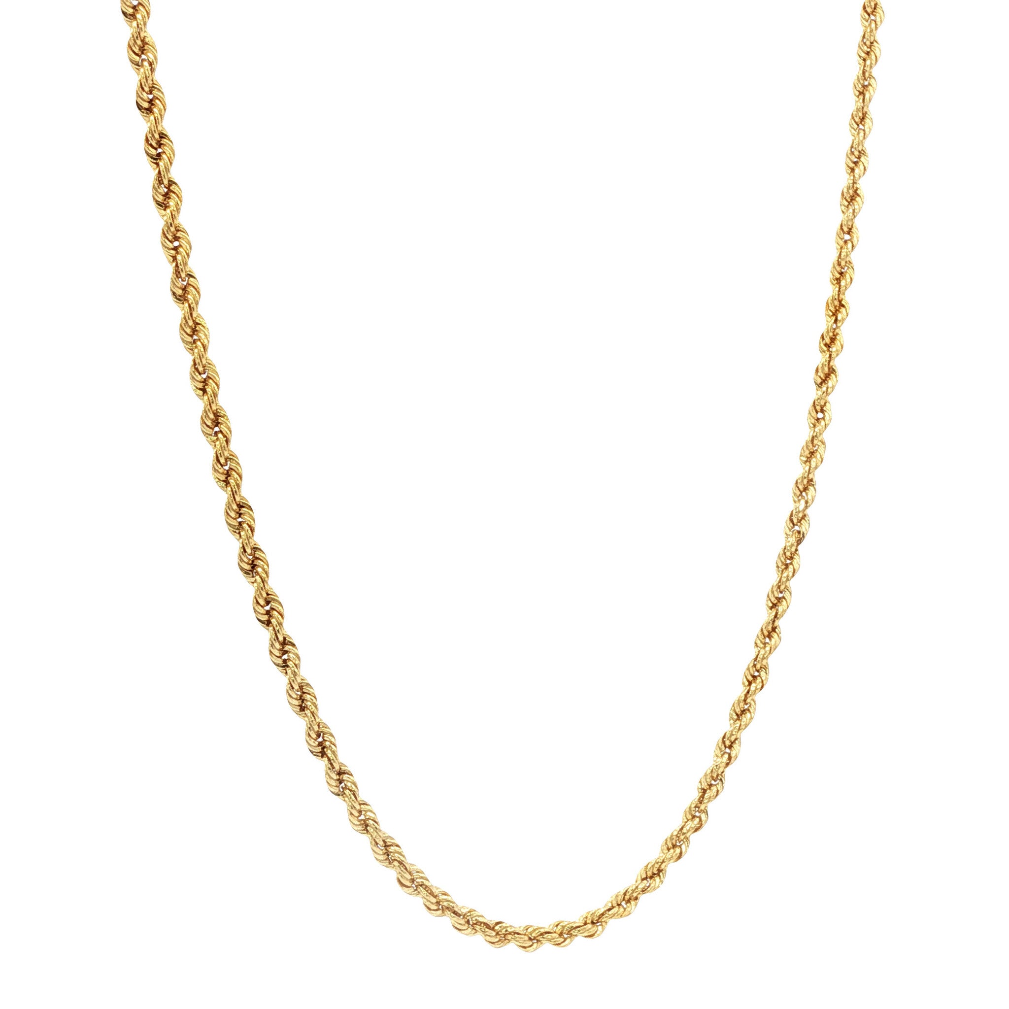 Gouden koord collier 42 cm 14 karaat