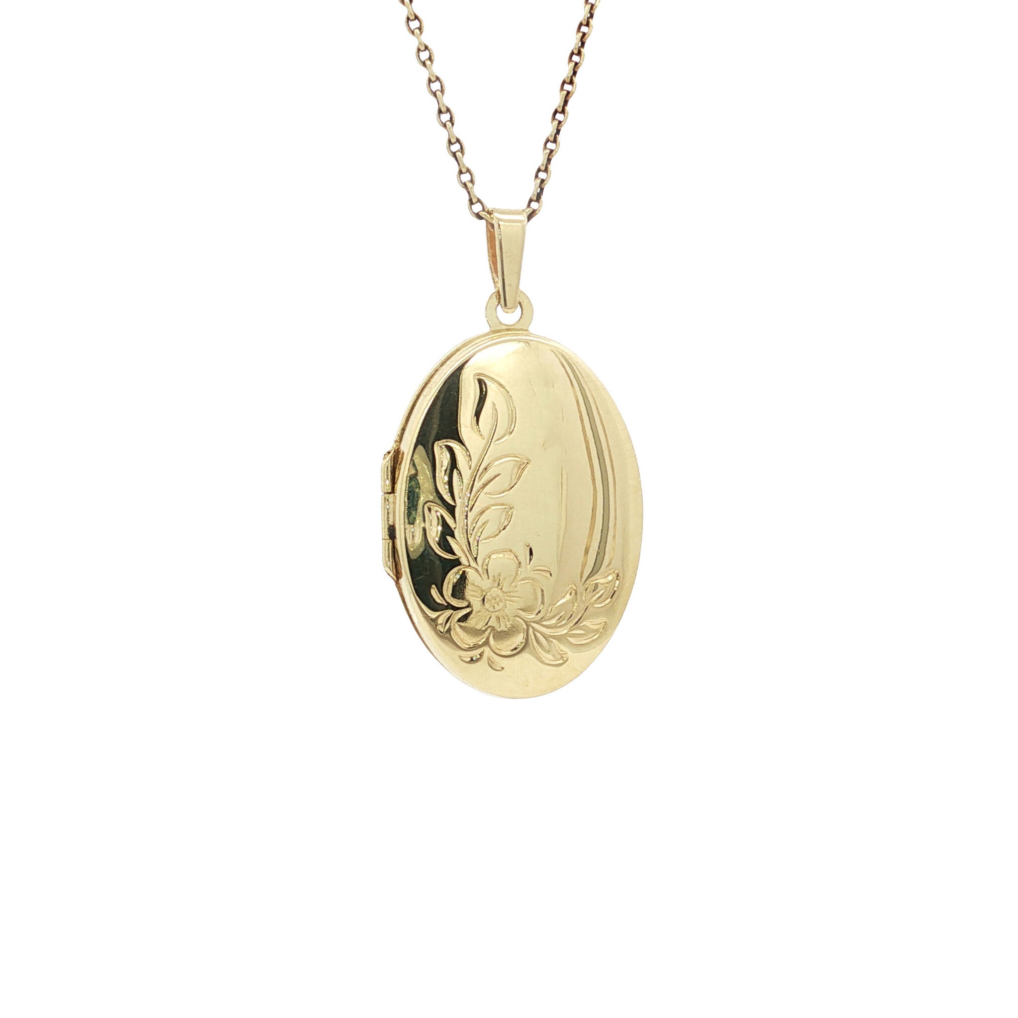 Golden medallion with engraving 14 karat