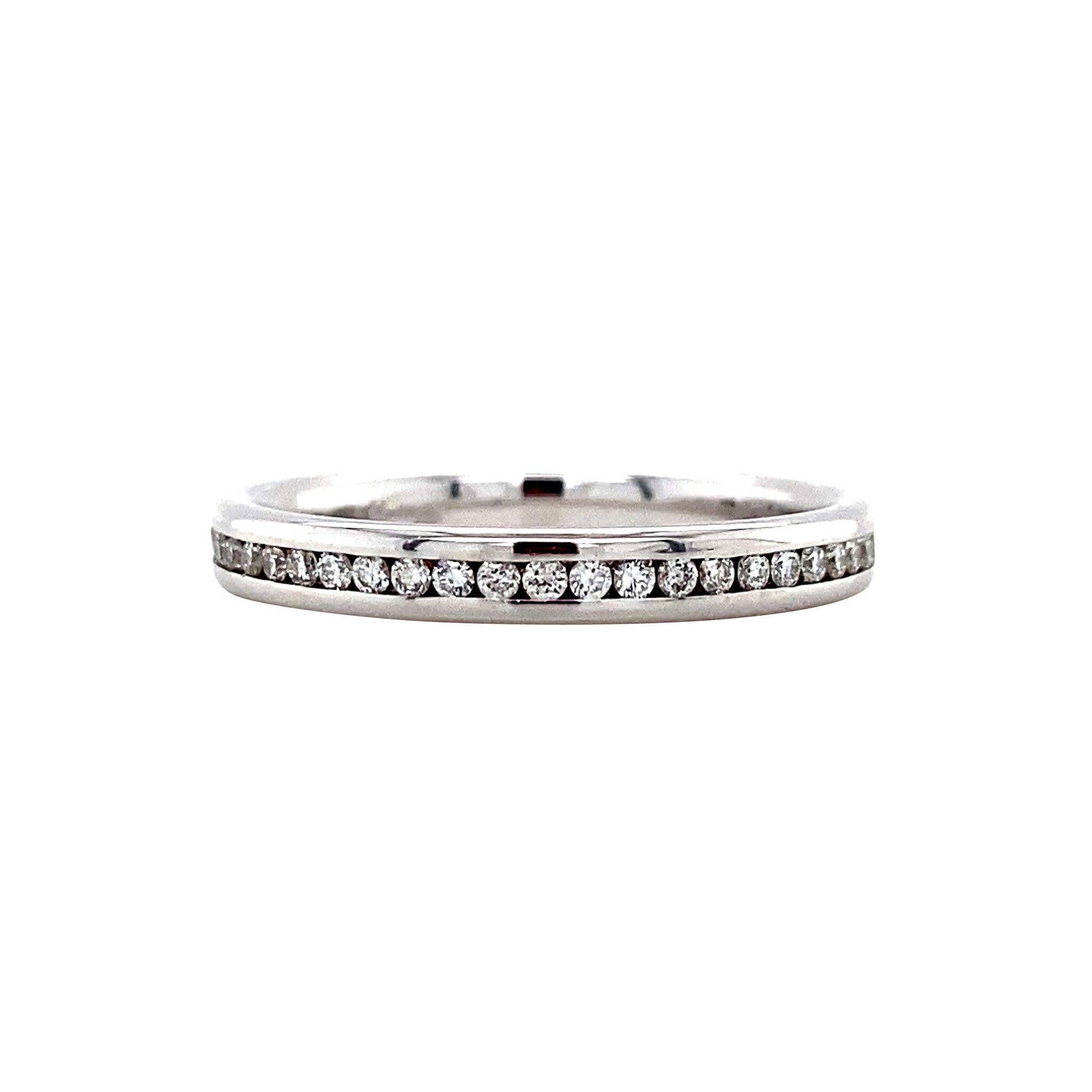 White gold alliance ring with diamond 14 karat