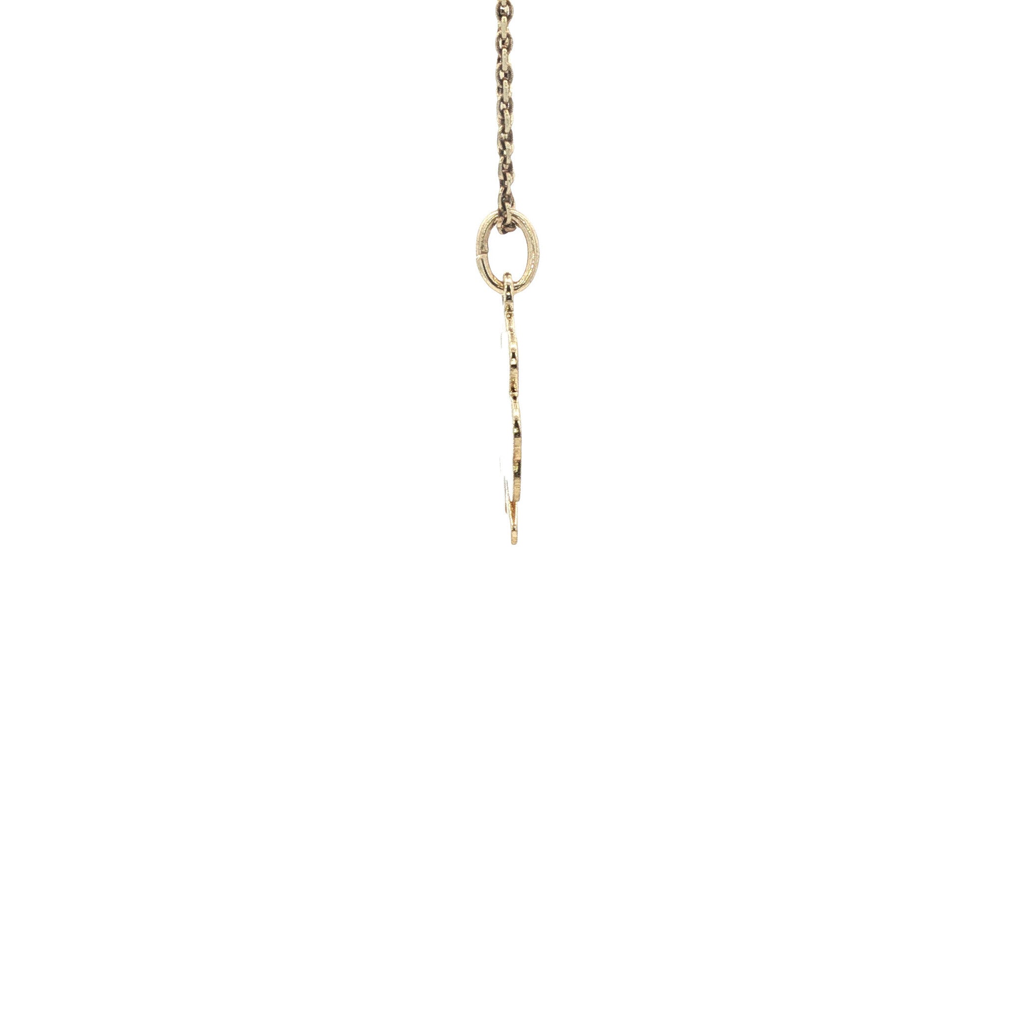 14 karat gold four-leaf clover pendant