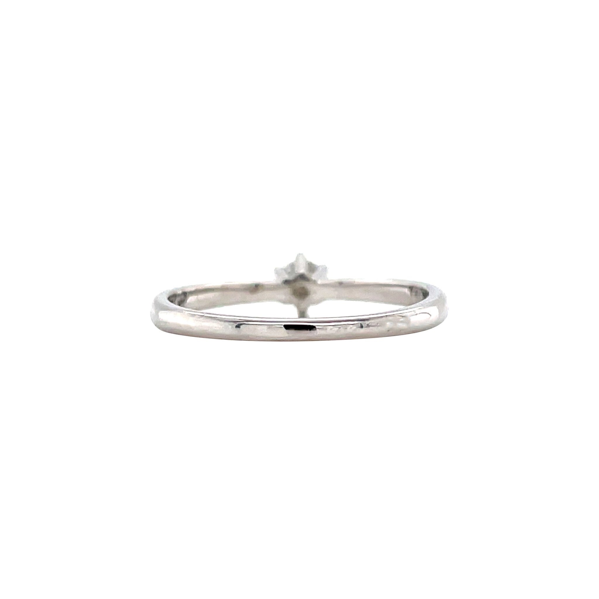 White gold solitaire ring with diamond 14 kt