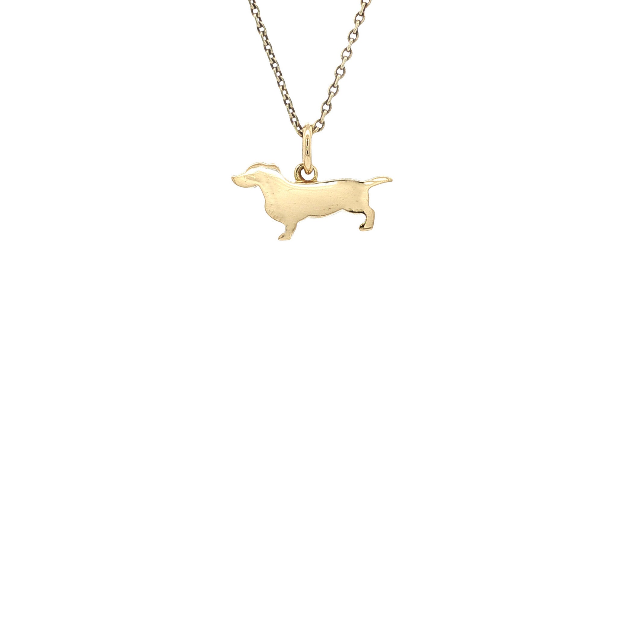 Gouden Dodo hanger teckel 18 karaat