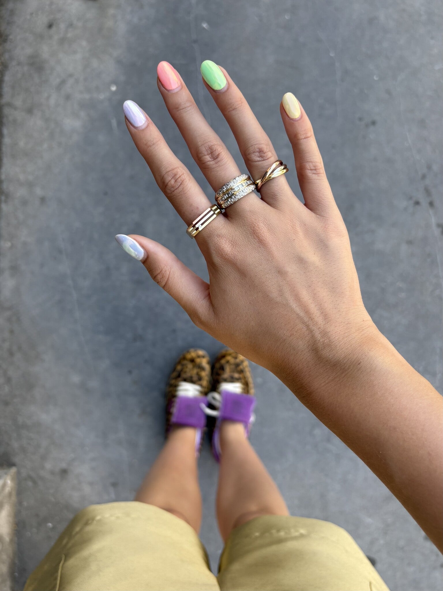 Tricolour gouden trinity ring 14 karaat