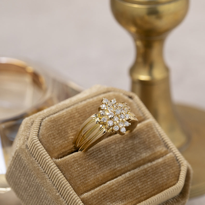 Gouden ring met diamant 18 karaat