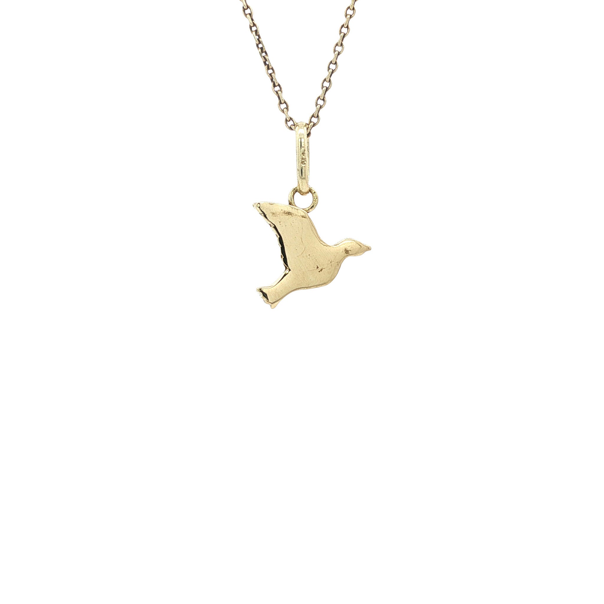 Gouden hanger duif 14 karaat