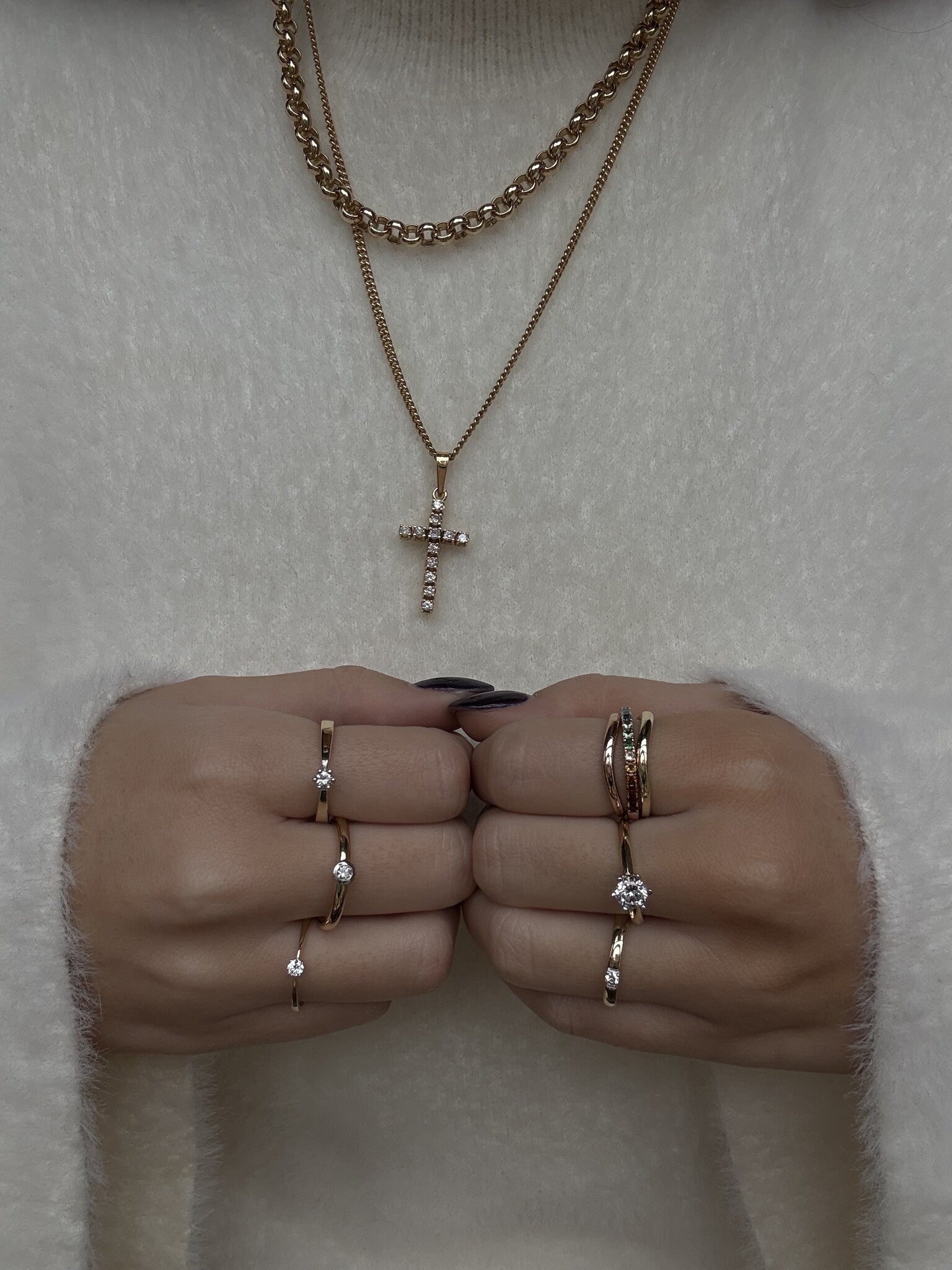 Gold solitaire ring with diamond 14 karat* new