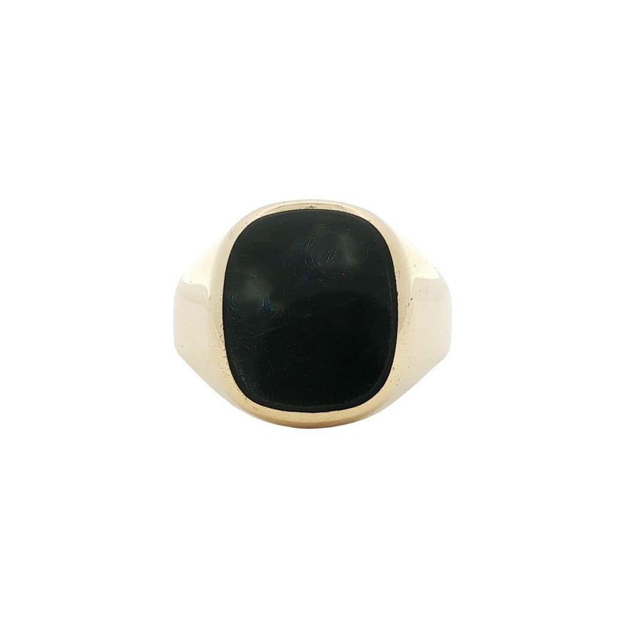 Gouden heren ring met onyx 14 karaat