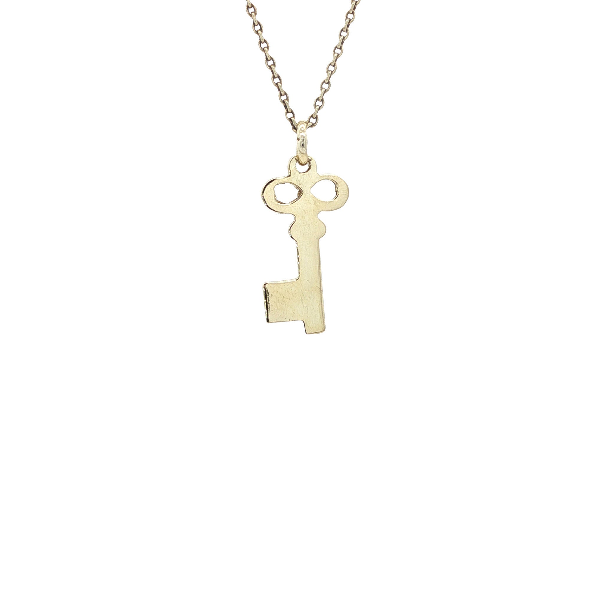 Gold key pendant 14 karat