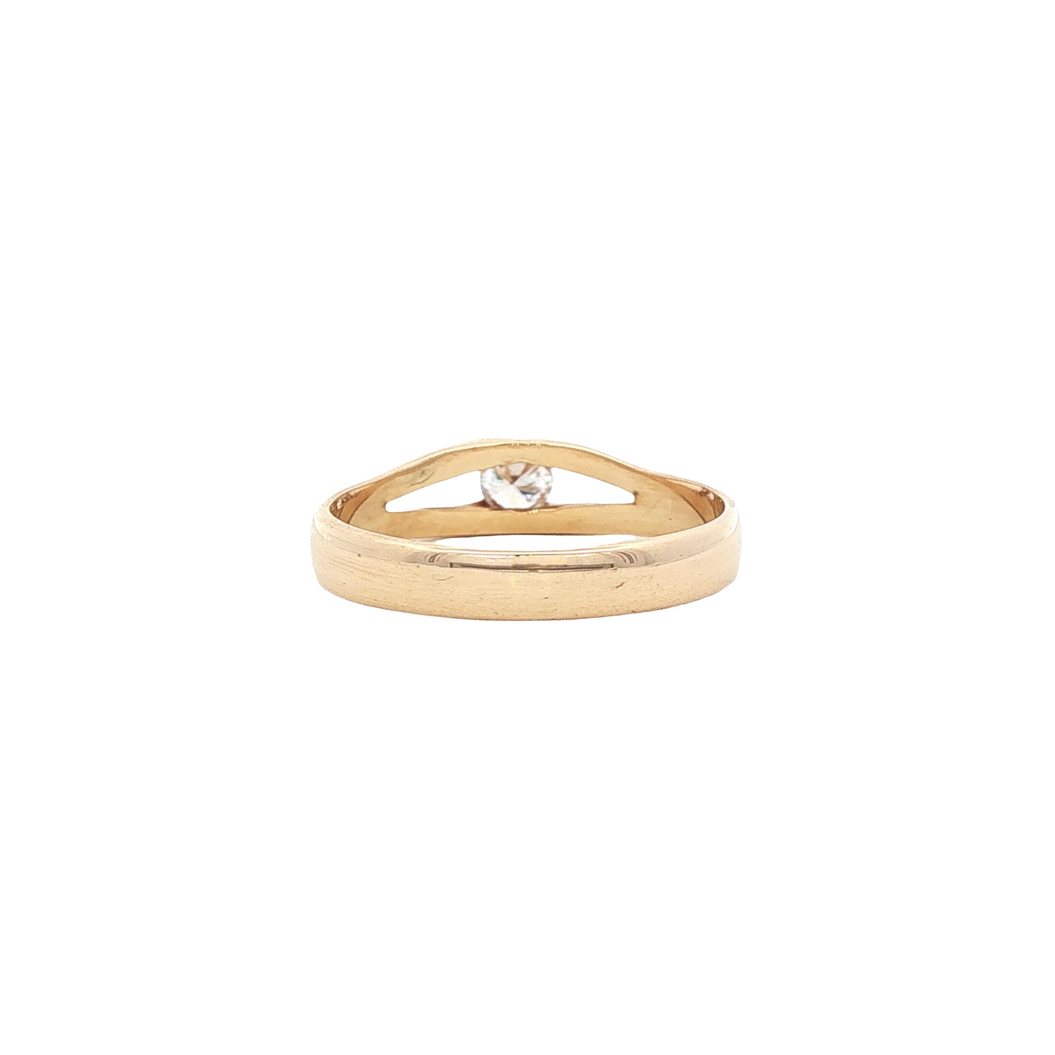 Gouden ring met diamant 14 karaat