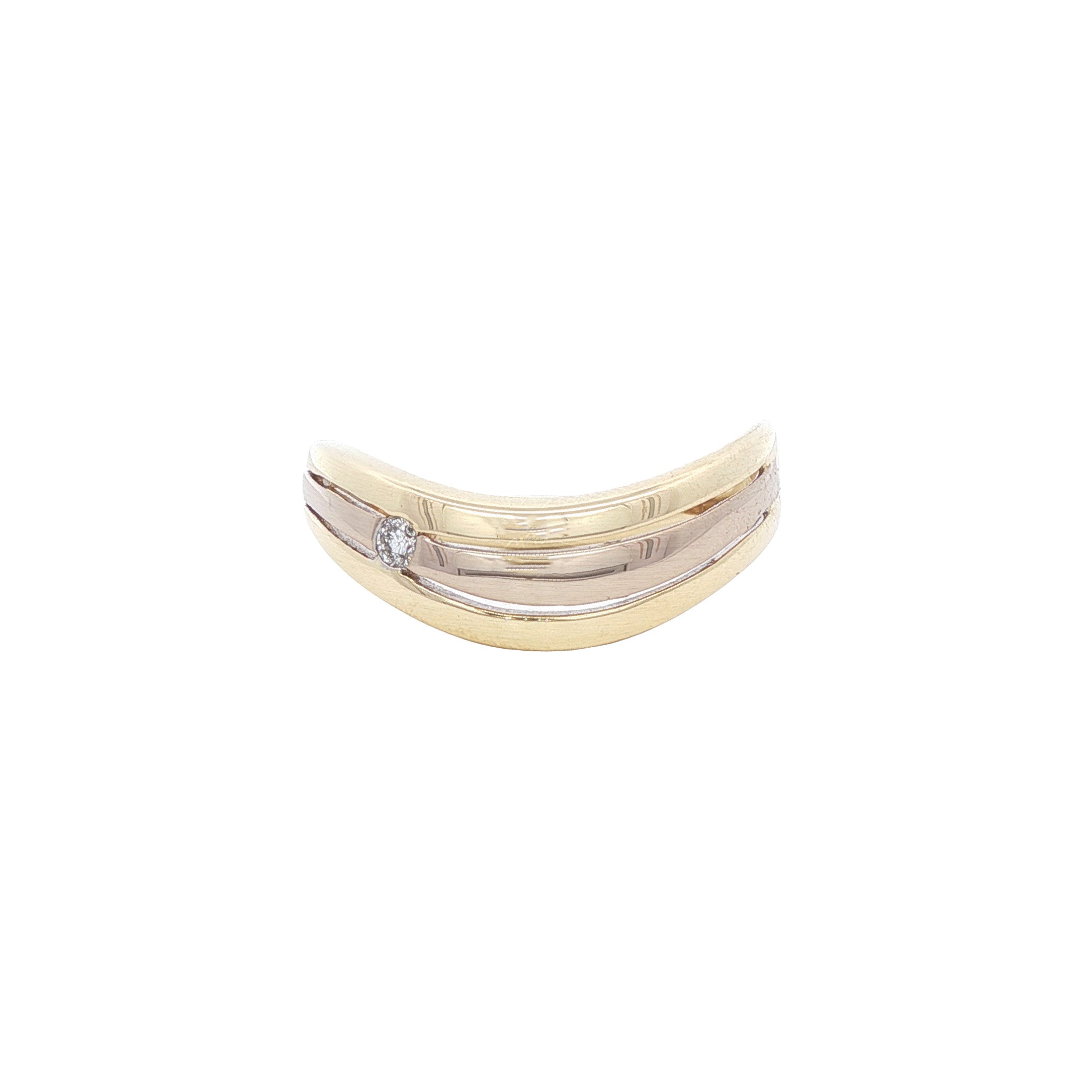 Gouden ring met diamant 14 karaat
