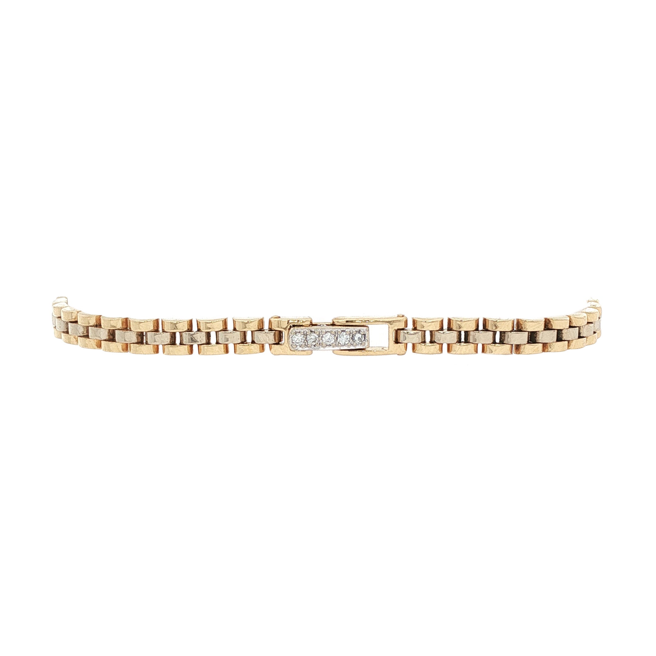 Gouden rolex armband met diamant 18 karaat