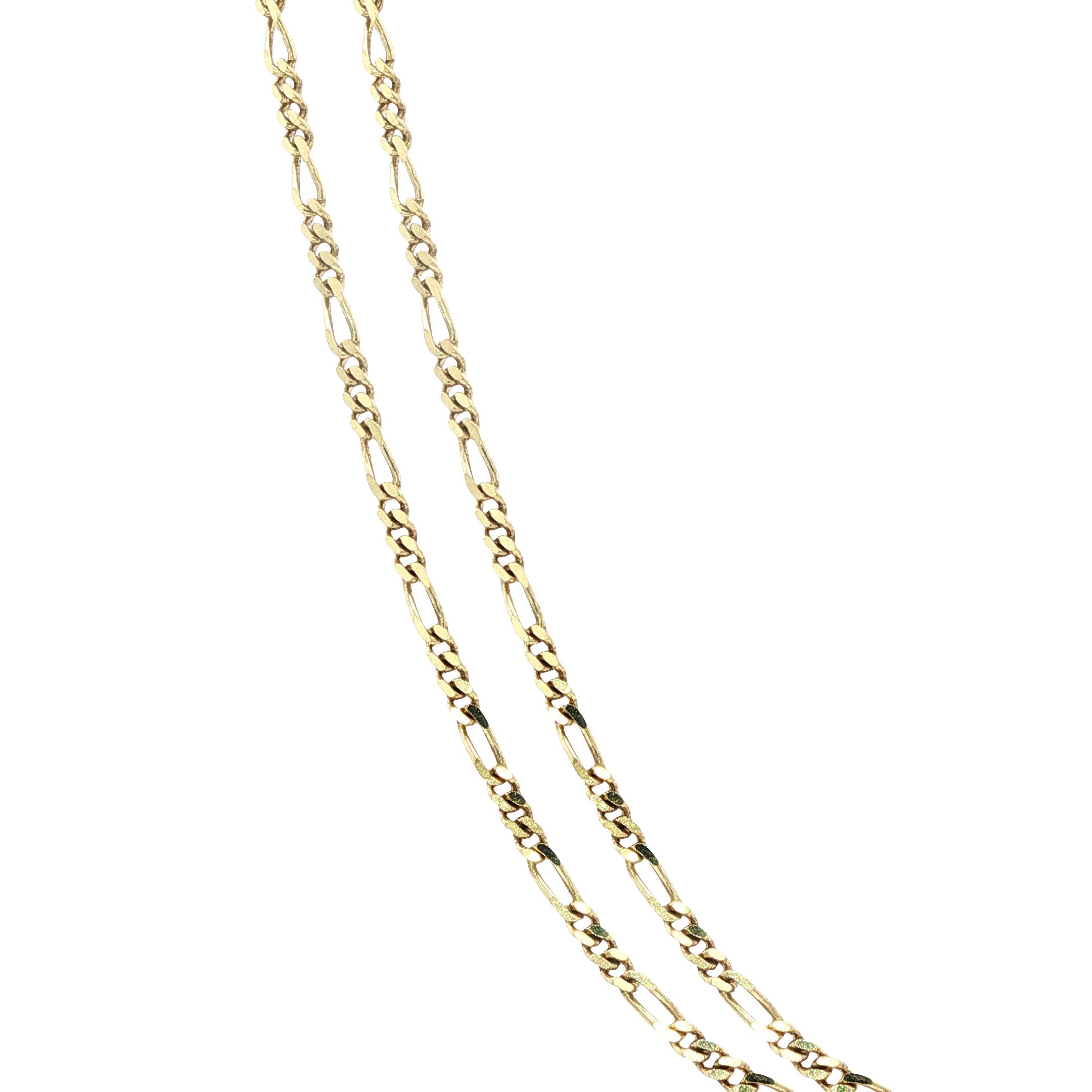 Gouden figaro collier 55 cm 14 karaat