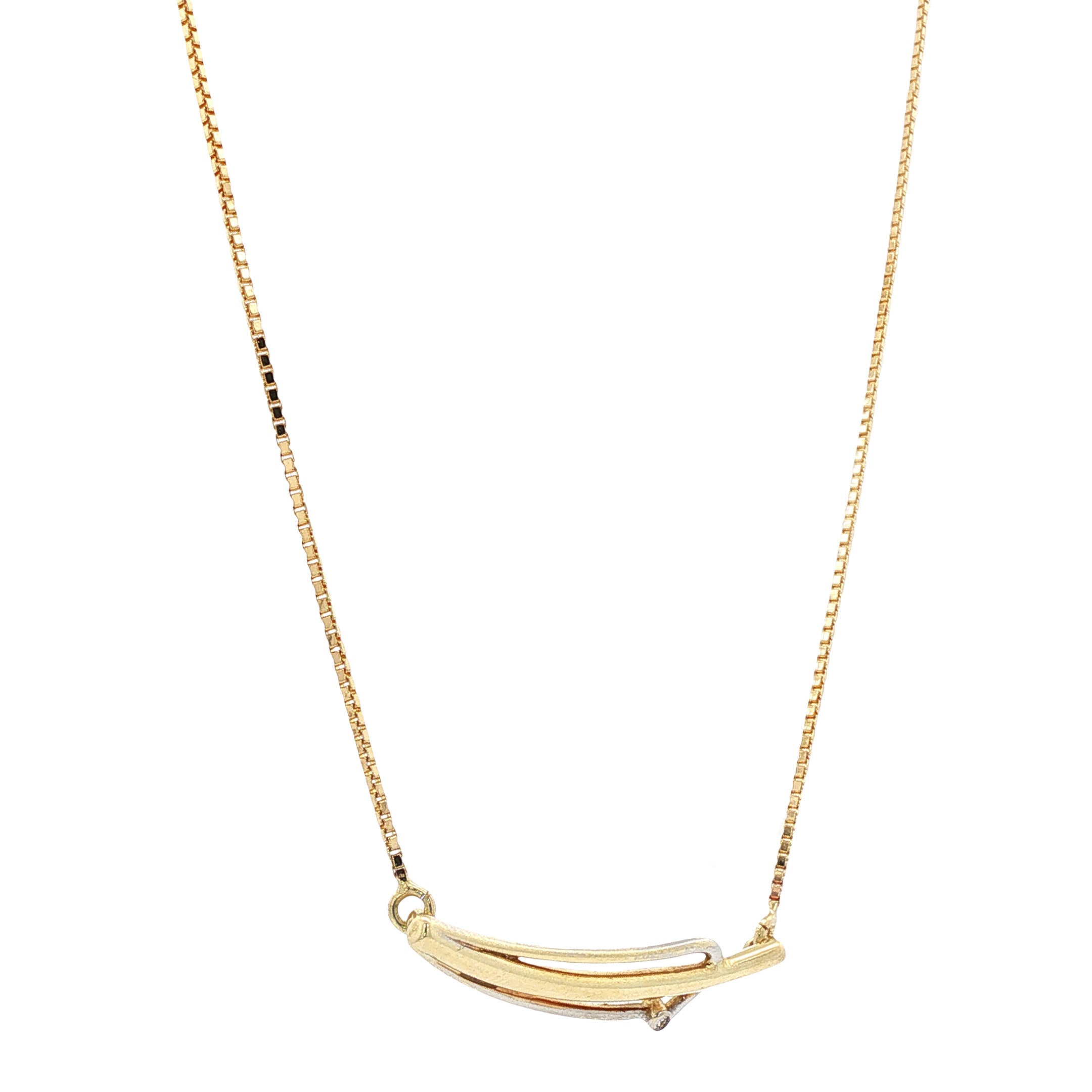 Gouden choker met diamant 14 karaat