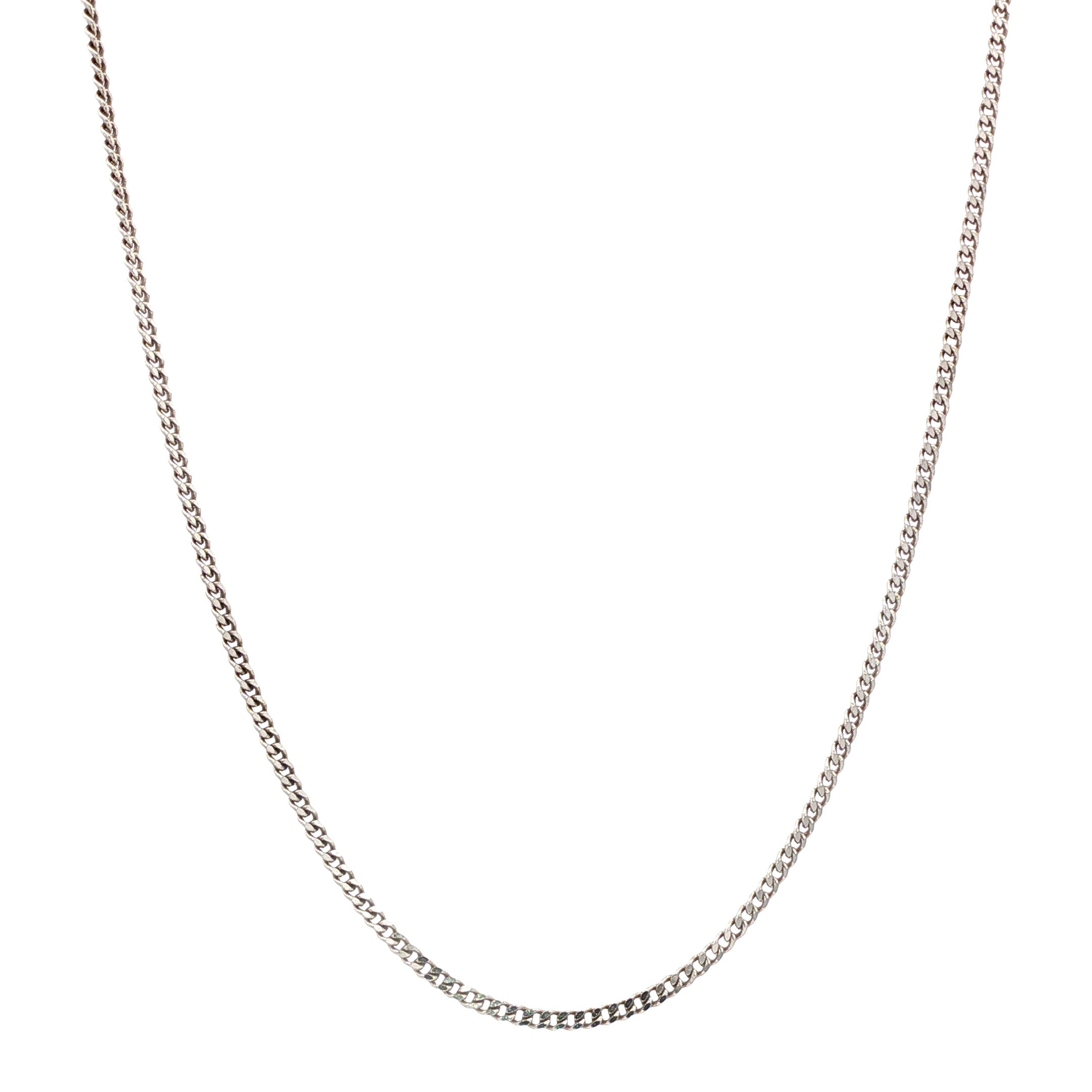 Witgouden lengtecollier gourmet 44 cm 14 karaat